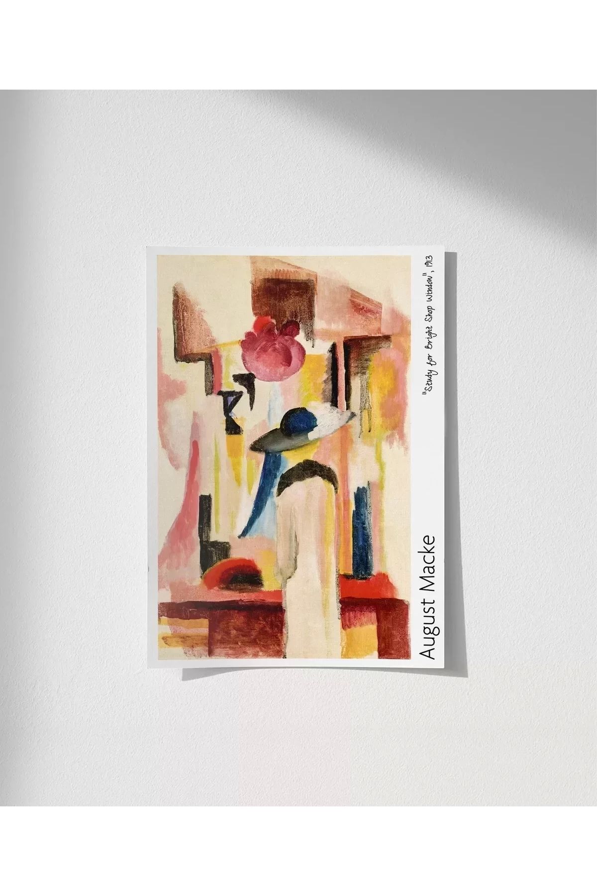VOGLOO Çerçevesiz Poster August Macke Işıklı Vitrin Camı Çalışması