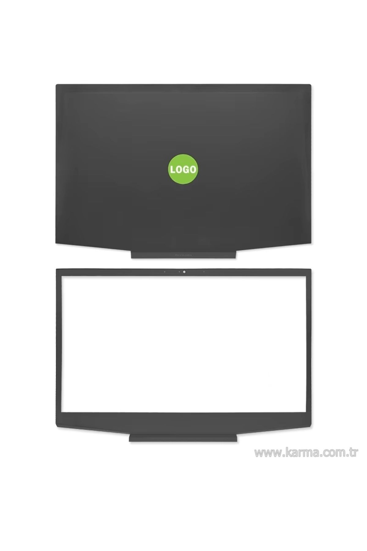 Afila Hp Pavilion Gaming 15-CX000, 15-cx100 Serisi TPN-C133 Notebook Cover, Bezel SET (Yeşil Logo)