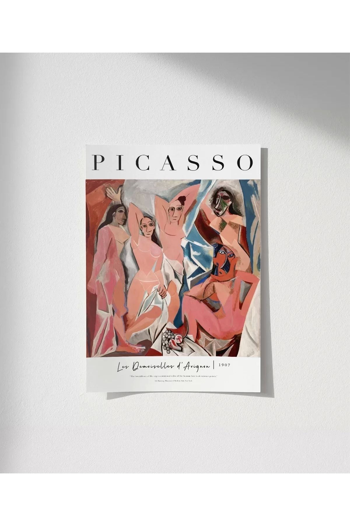 VOGLOO Çerçevesiz Poster Pablo Picasso Avignonlu Kızlar