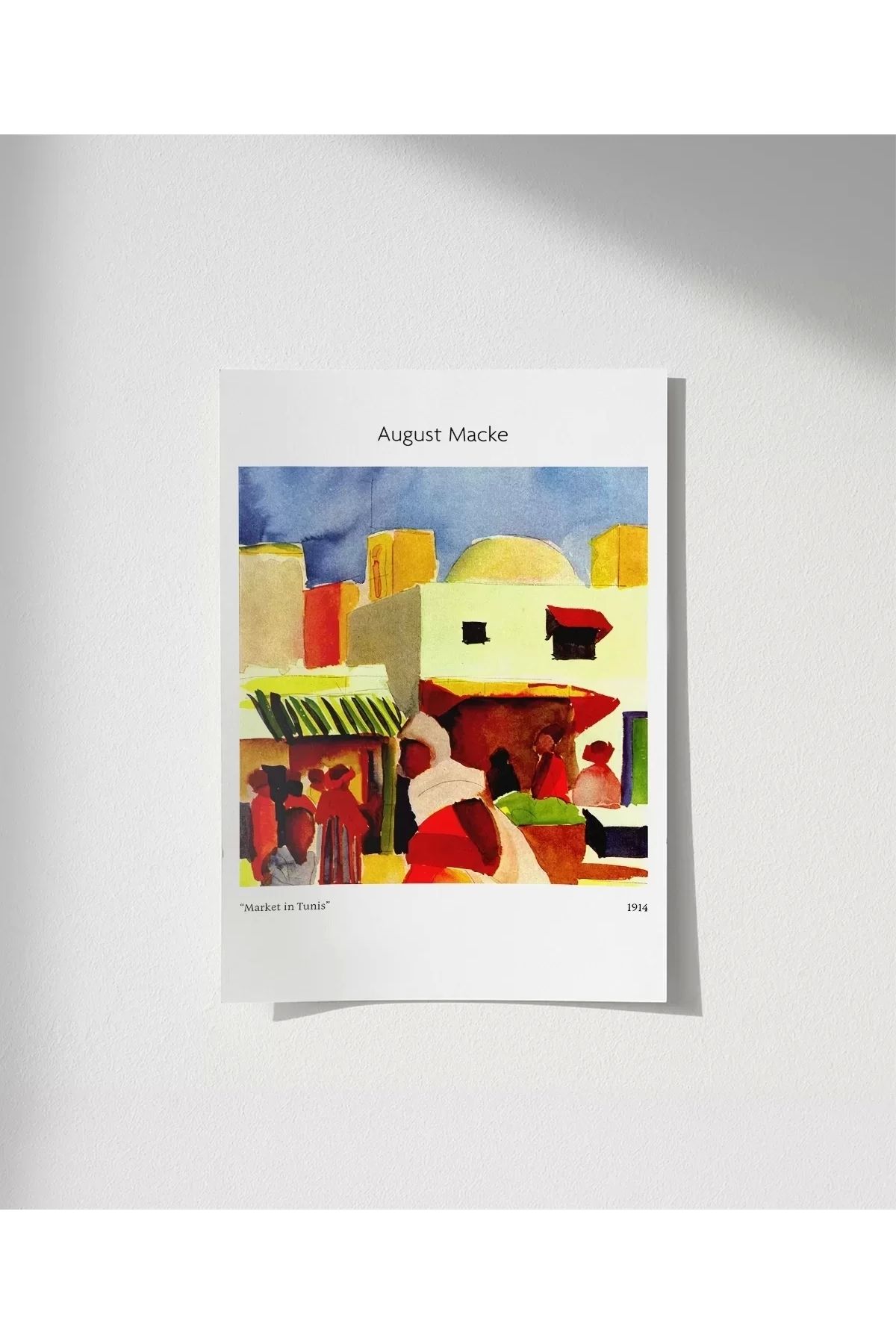 VOGLOO Çerçevesiz Poster August Macke Tunus'ta Market