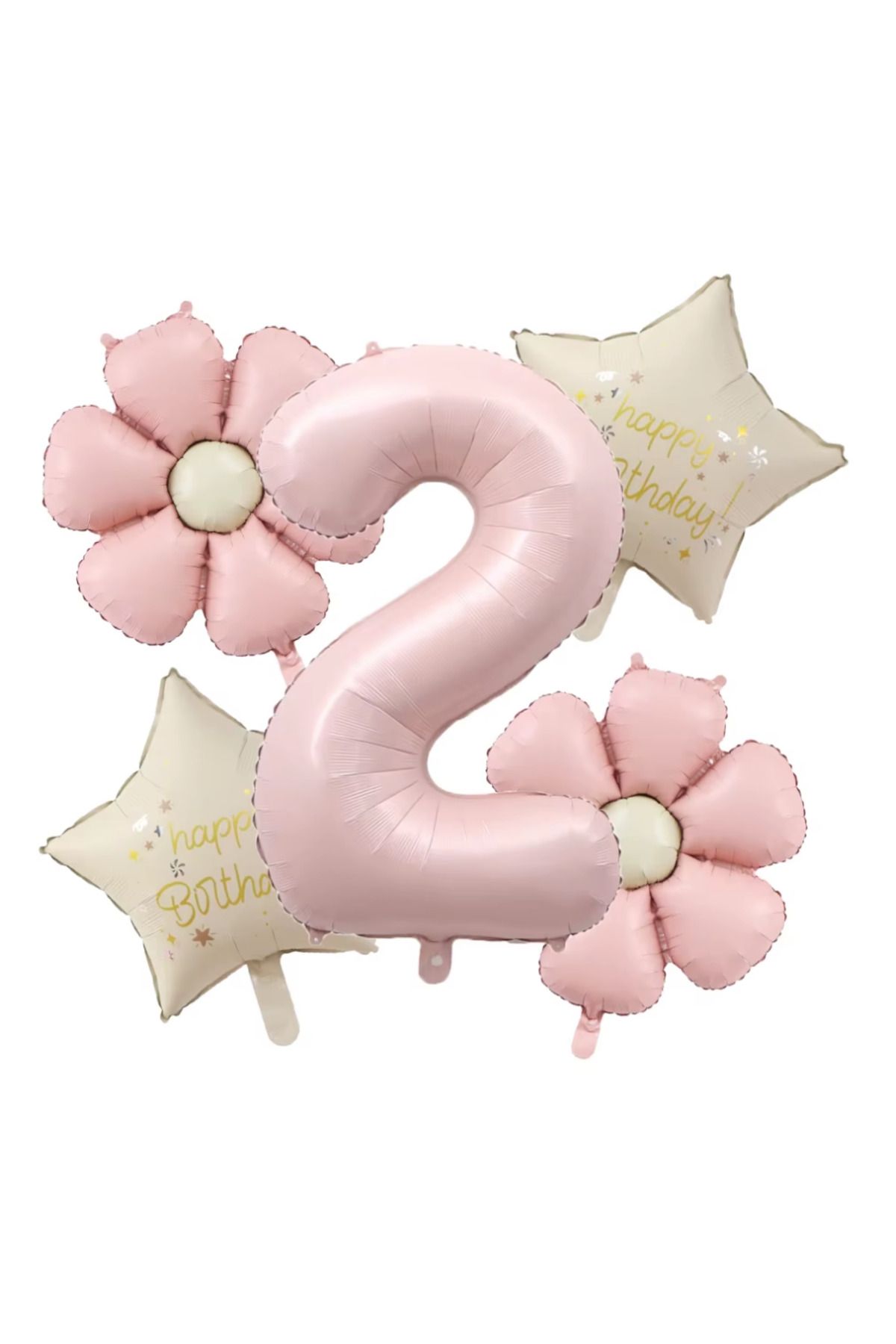 KBK MARKET Happy Birthday Pembe Folyo Balon Set