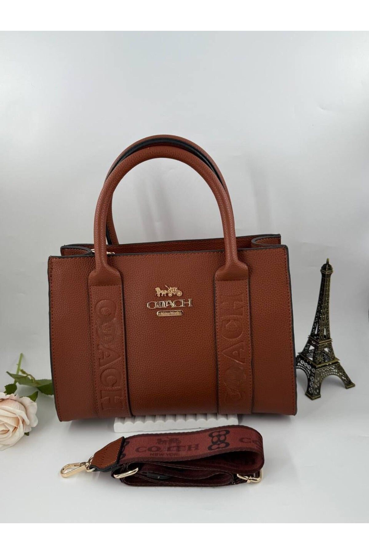 LEAUDER WOMEN KADIN COACH-HH CARGO TOTE EL VE OMUZ ÇANTASI