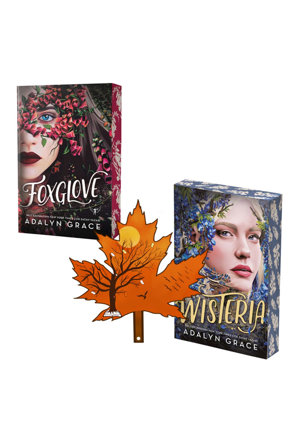 Artemis Yayınları Belladonna -yazarının diğer kitapları -Foxglove - Wisteria -2kitap ve kitap ayracı