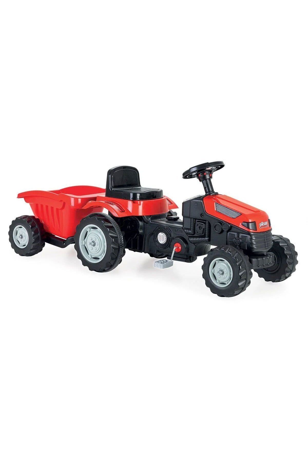 Easy Tedarik 07 316 Active Römorklu Traktör Pedallı Kırmızı -Pilsan Oyuncak