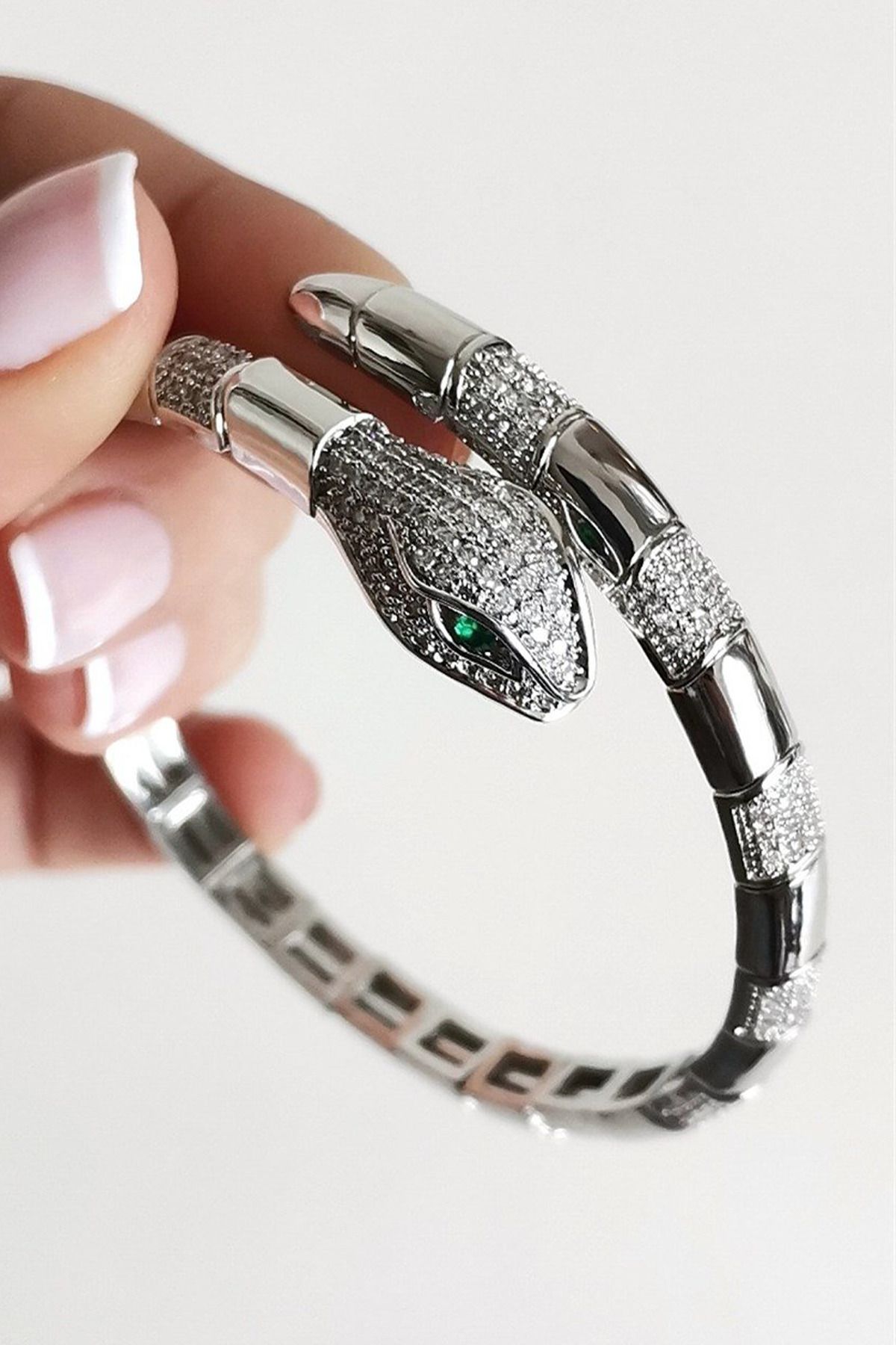 laria jewelry Yeşil Göz Yılan Bileklik