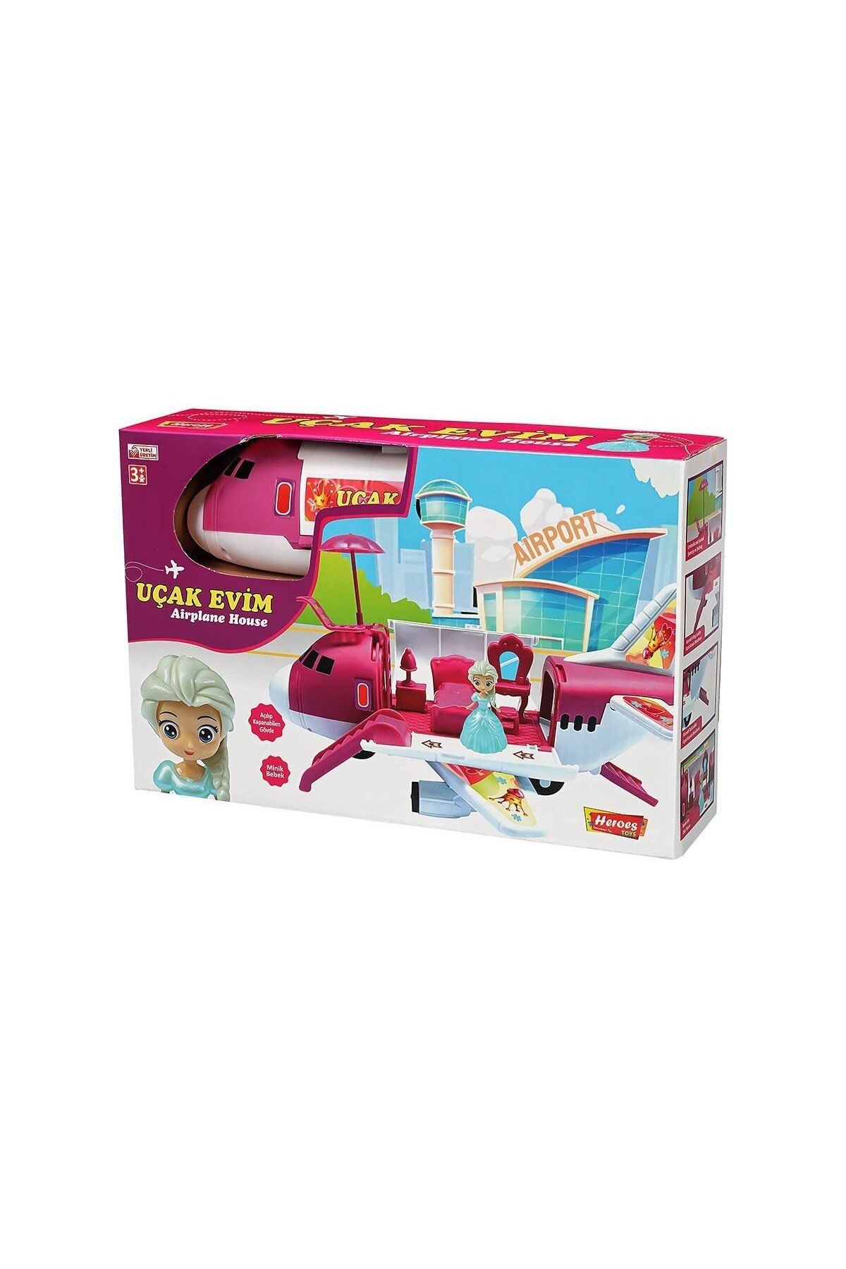 Easy Tedarik ERN-2013 HEROES TOYS UÇAK EV BEBEK SETİ