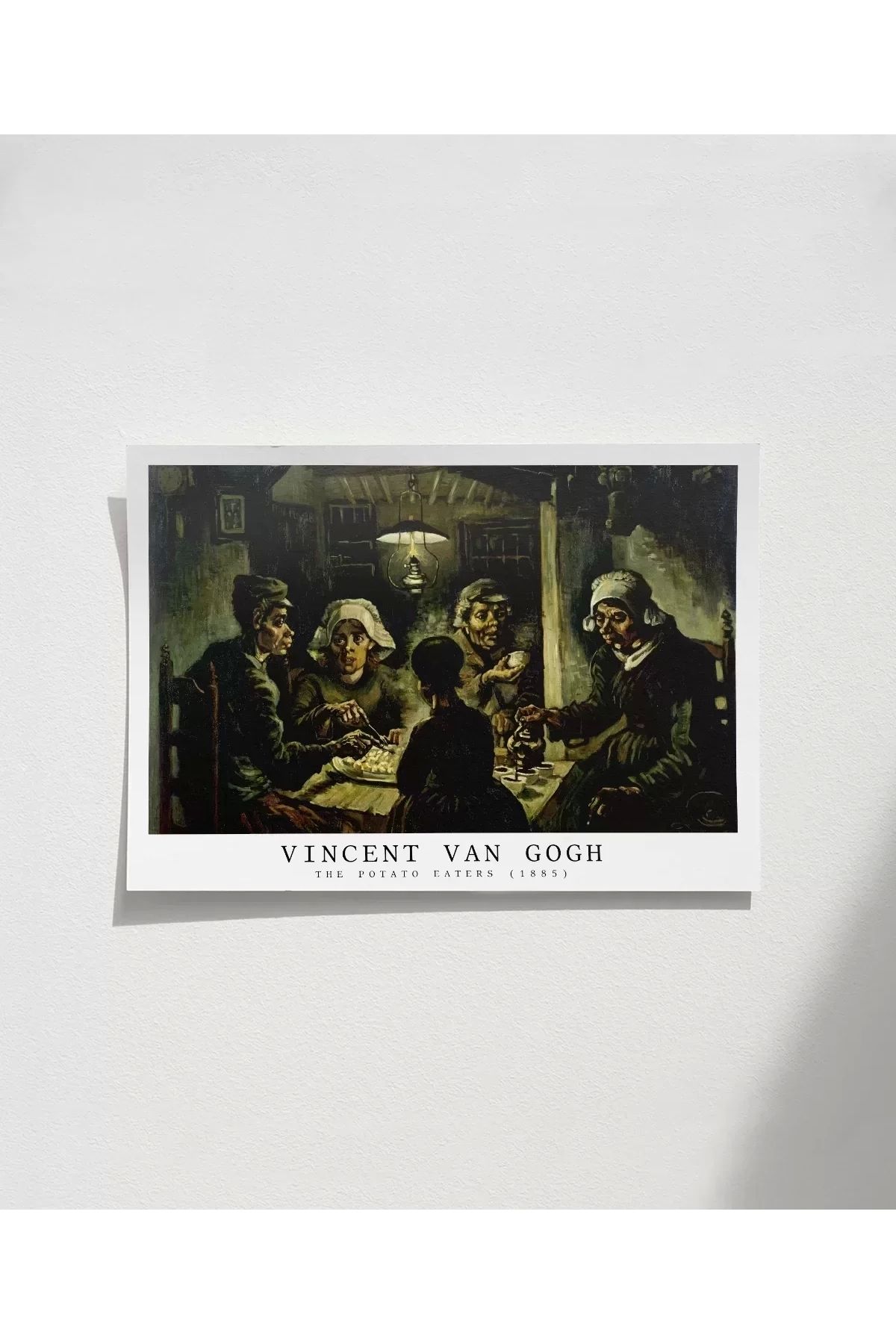 VOGLOO Çerçevesiz Poster Vincent Van Gogh Patates Yiyenler