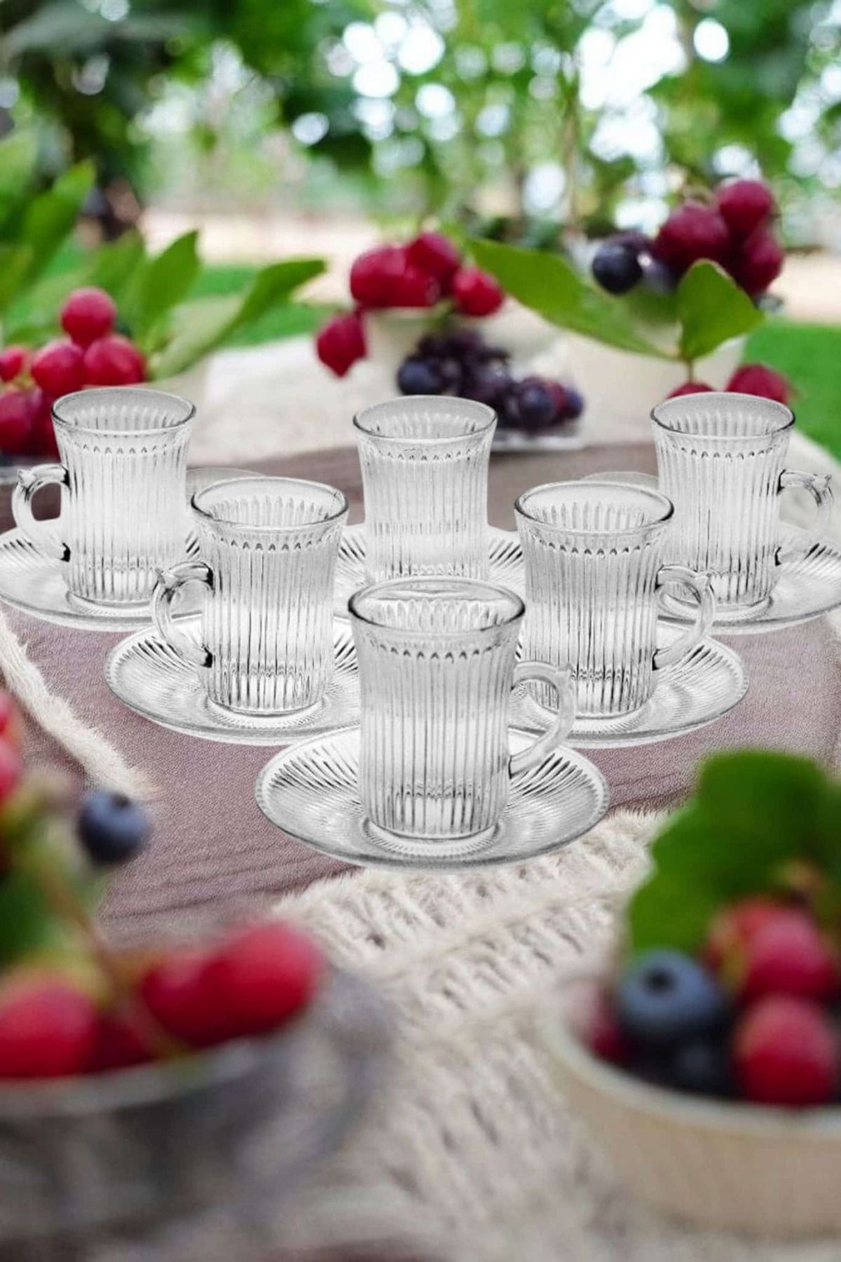 ÇEÇEN HOME (12 Parça 6 Kişilik) Cam Çay ve Kahve Bardağı Takımı Seti