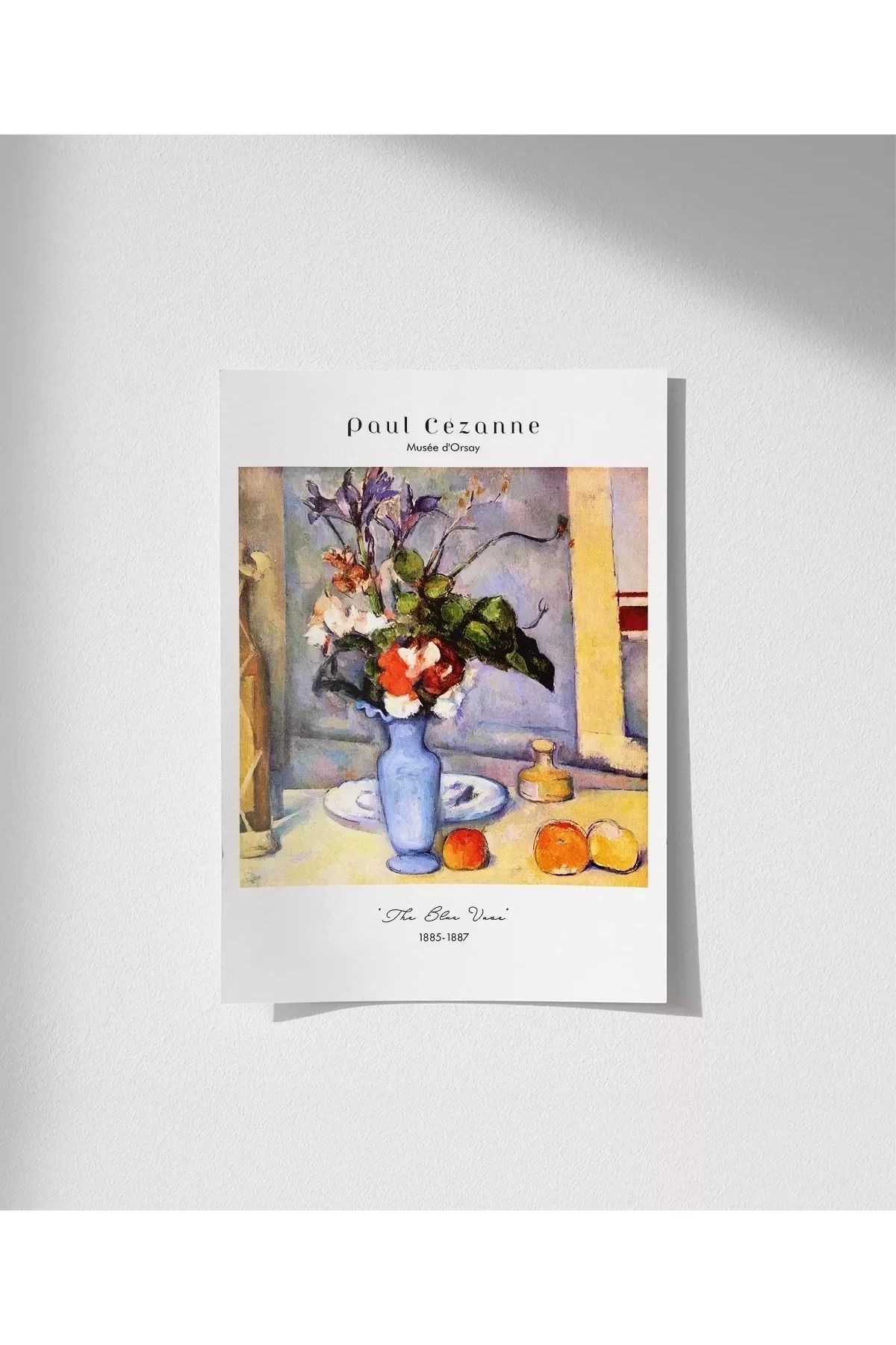 VOGLOO Çerçevesiz Poster Paul Cézanne Mavi Vazo 2