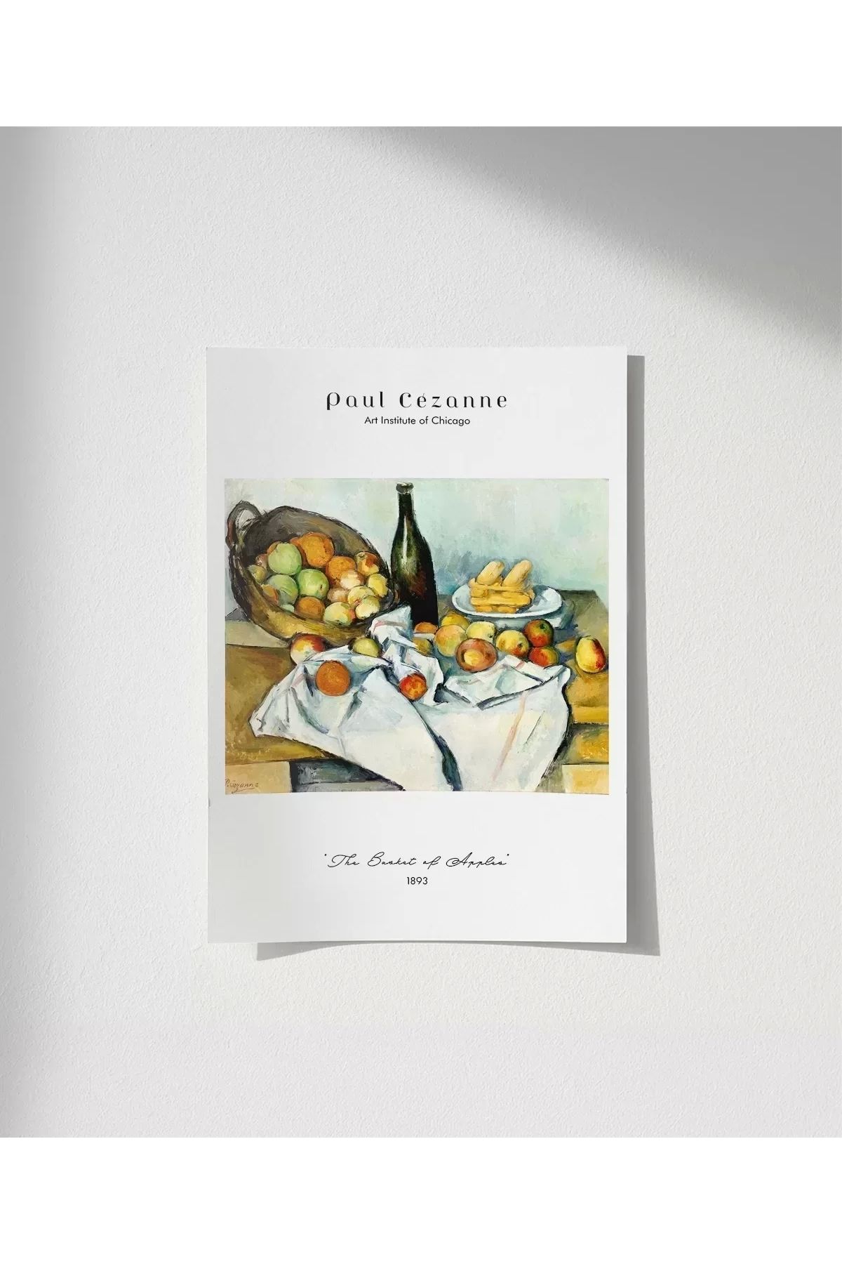VOGLOO Çerçevesiz Poster Paul Cézanne Elma Sepeti