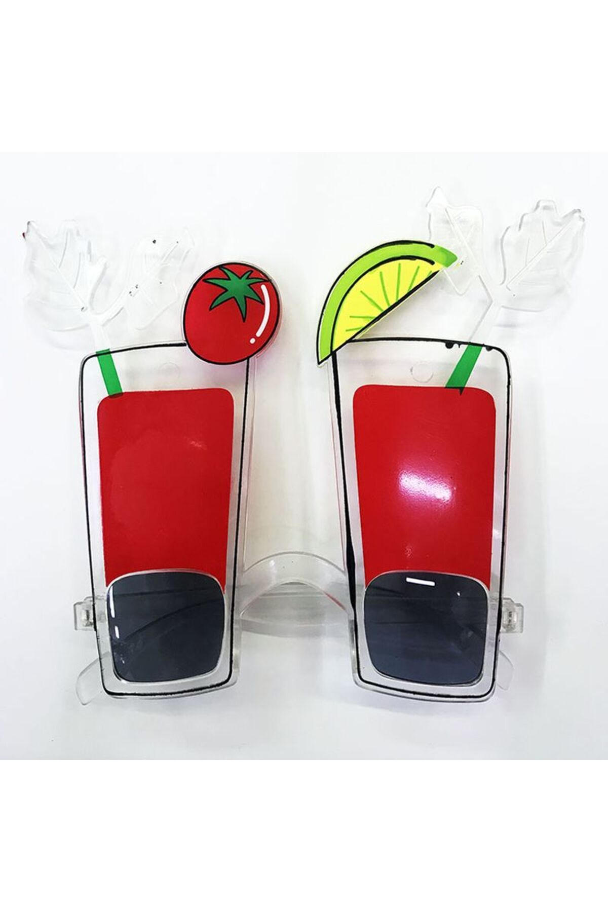 Easy Tedarik Kırmızı Renk Uzun Kadeh Tekila Şekilli Yılbaşı Parti Gözlüğü