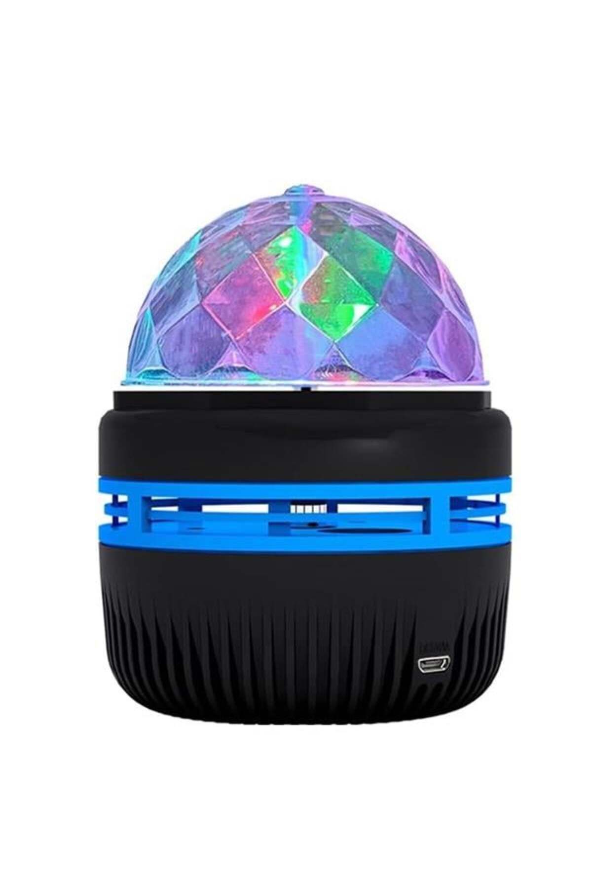 LEDX YQX-6888 Mini Usb'li 3 Watt Şarjlı Sihirli Rgb Led Disko Topu
