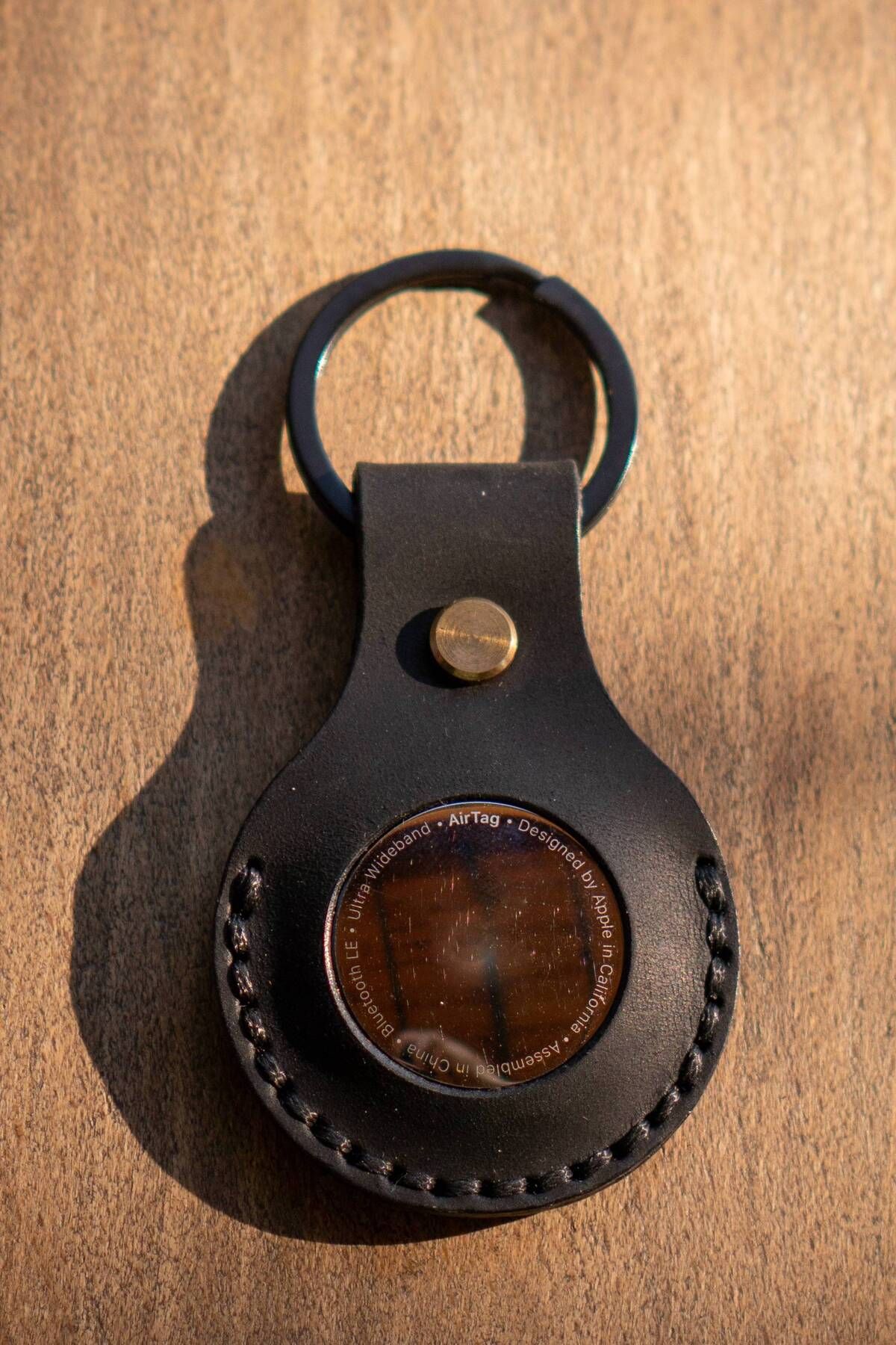 minimal X design-Minimal X Compatible Case Keychain Black - Genuine Leather Handmade - Minimalist Design 4