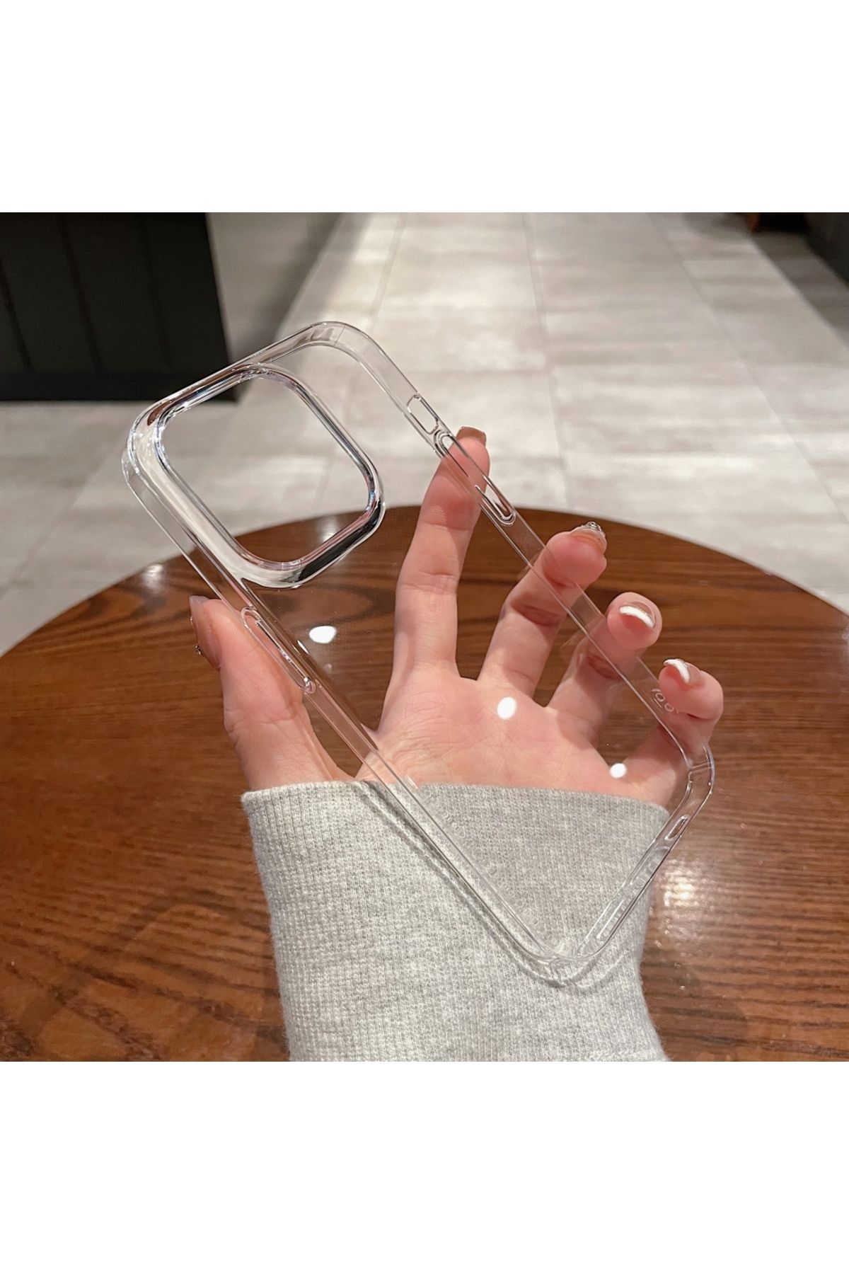 shop Iphone 15 ProMax Uyumlu Sert Slikon Plastik Sararmaz kılıf