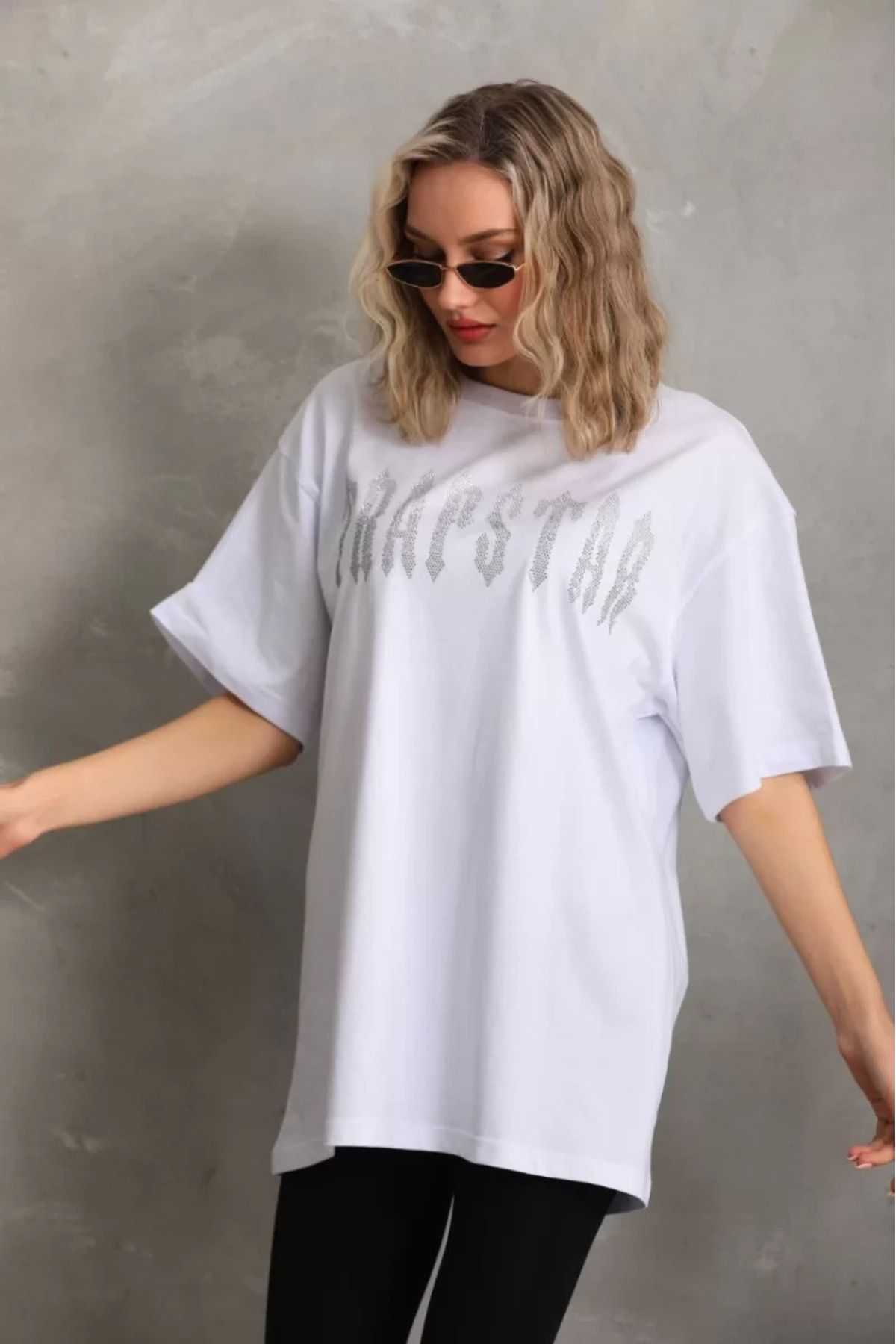 Flaubert Unisex Taş Desenli Oversize T-Shirt
