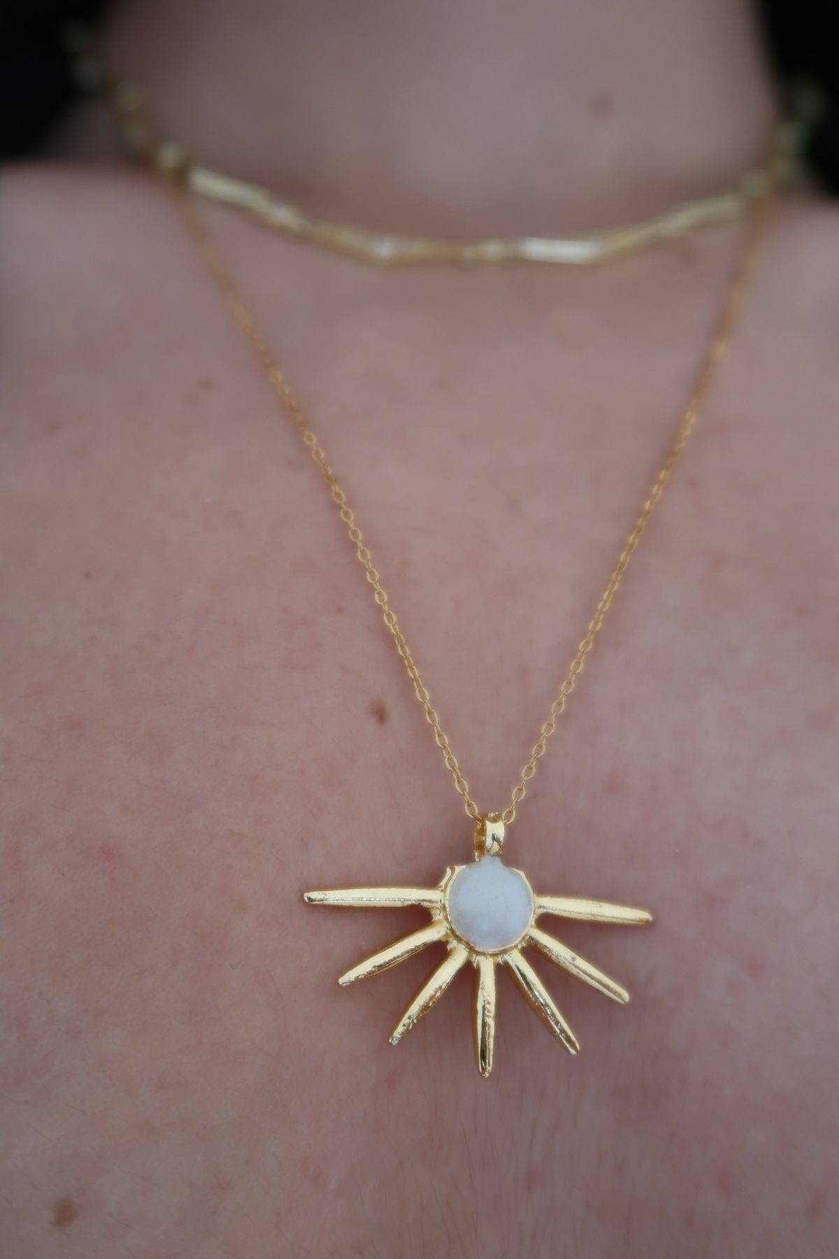 Juaste Gold Sun Kolye
