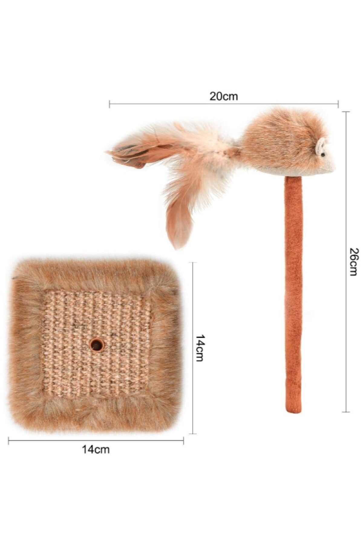 caterpie Kedi Oyuncağı Sesli Oyuncaklı Kedi Tırmalama Tahtası pelus fare petshop