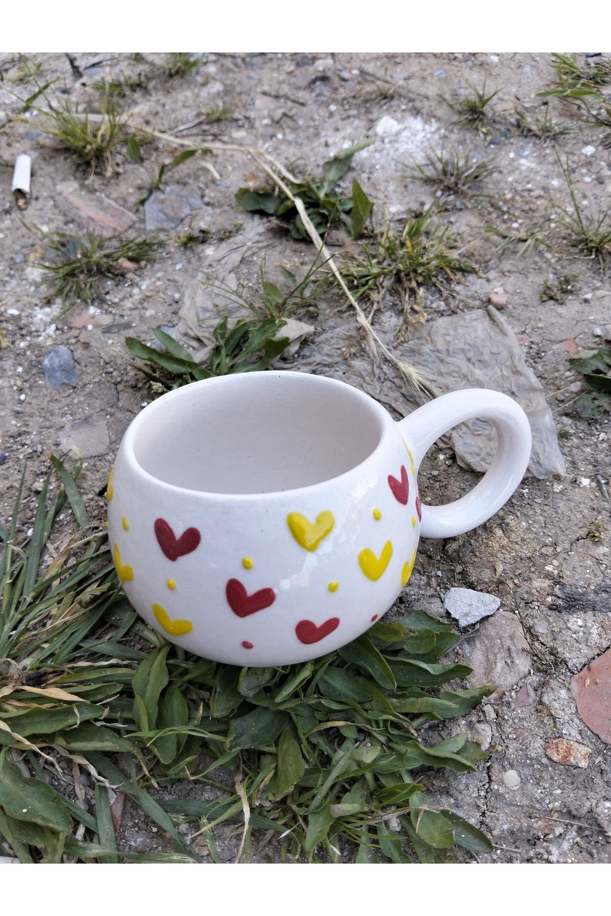 Home Kahve fincanı "Kalp takım desenli"