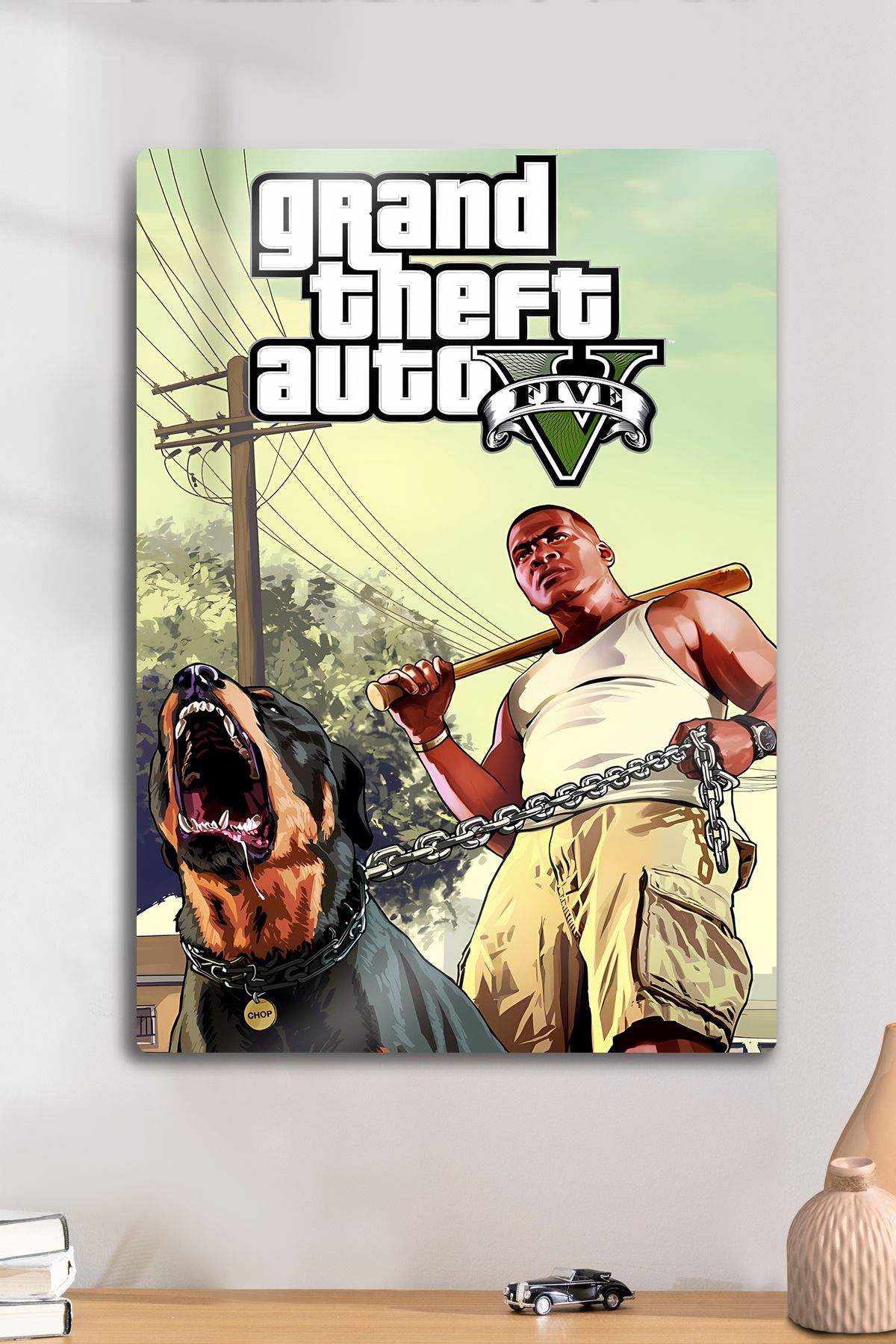 DekorHane Metal Baskı - GTA 5, Grand Theft Auto V, Rockstar Games, Parlak Duvar Tablosu