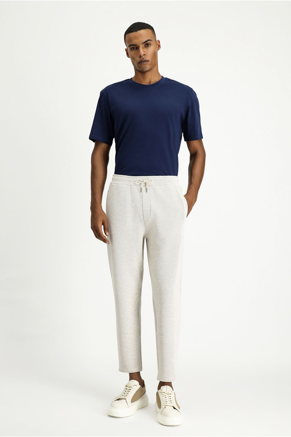 Kiğılı-Single Jersey Cotton Slim Fit Crew Neck T-Shirt 2