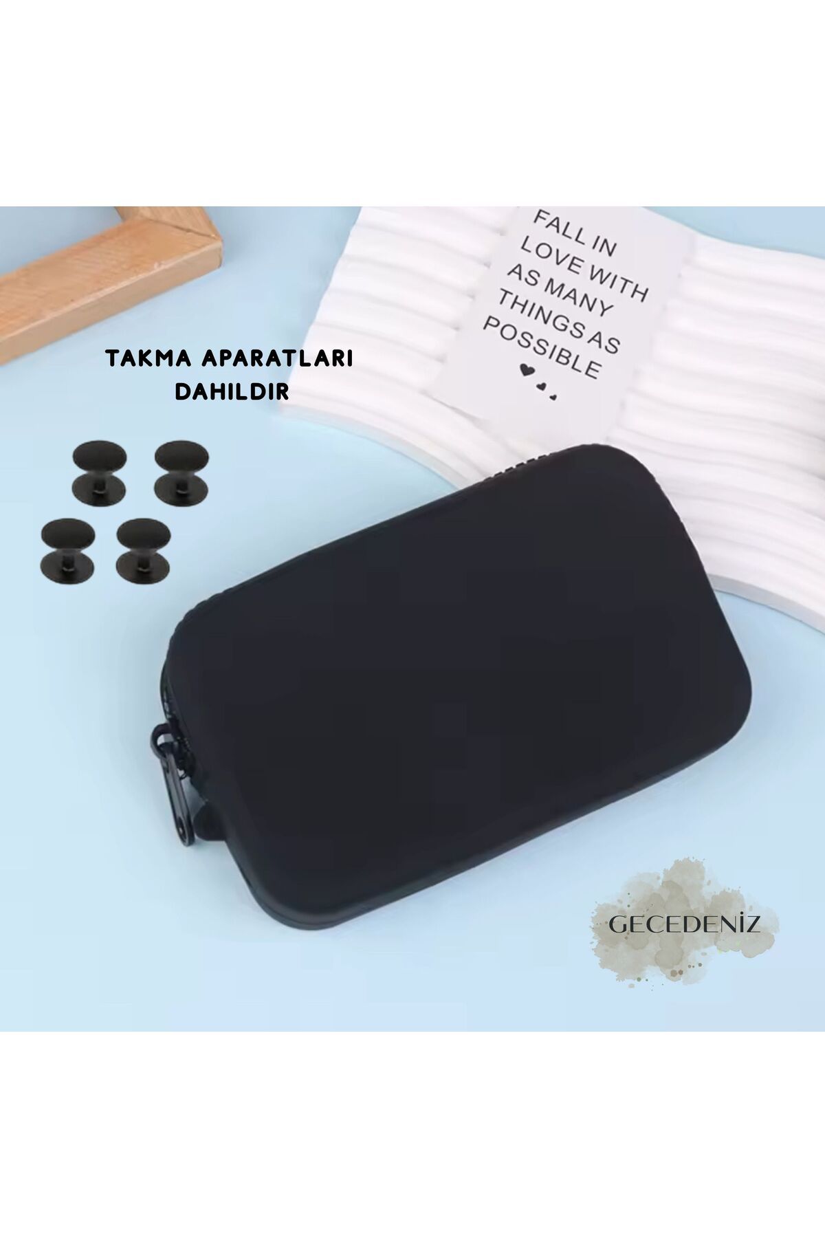 کیف پول مردانه و زنانه لوازم جانبی ضد آب BOGG EVA SILICONE BEACH BAG سیاه GECEDENİZ