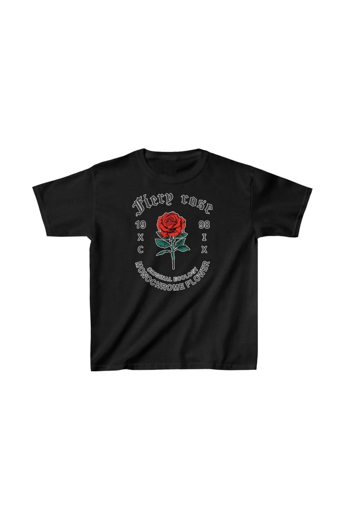 luz&pos Çocuk Unisex Baskılı T-Shirt - Siyah