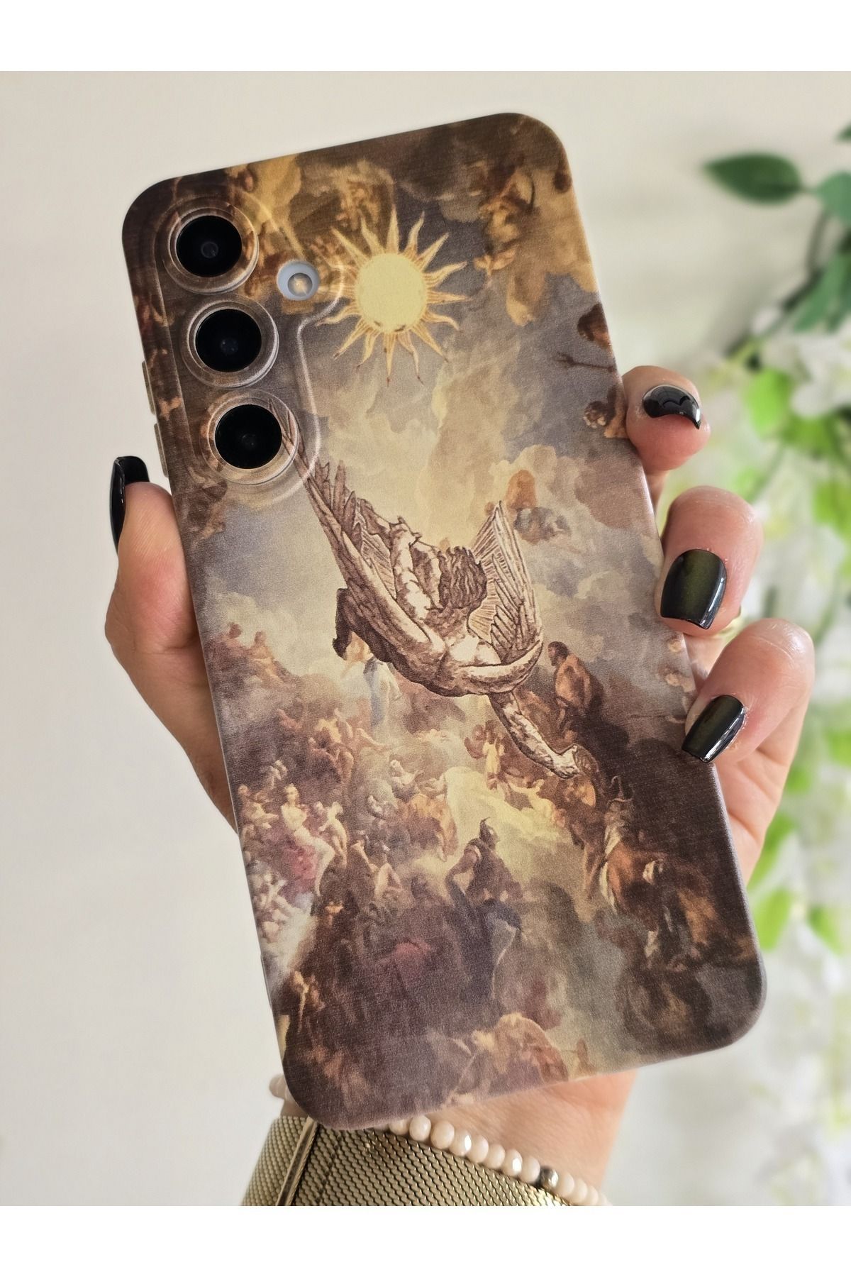 Magic Ring Samsung Galaxy A05S Uyumlu Sanatsal Desenli Şeffaf Telefon Kılıfı