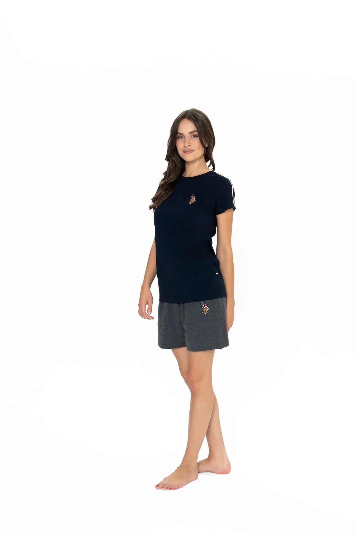 Sereia U.S Polo Assn. Kadın Şortlu Bisiklet Yaka Lacivert Pijama Takımı - SREIA20T00J0Z