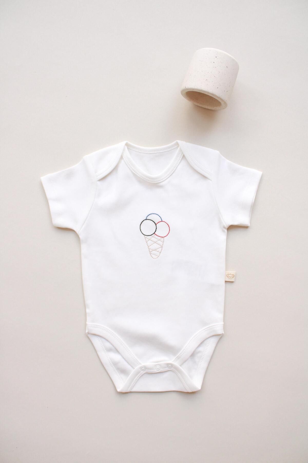 Oh La La Koala For Little Ones Unisex Dondurma Nakışlı Kısa Kollu Body