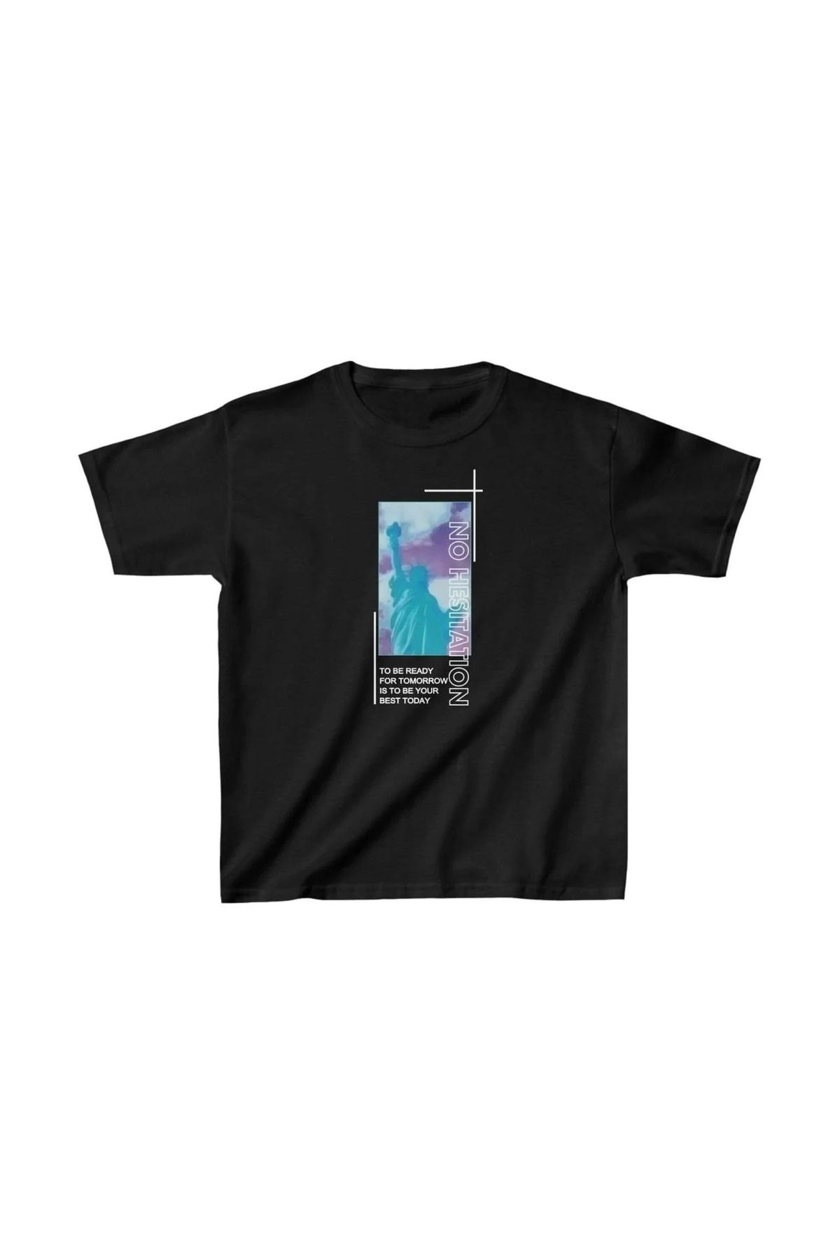 luz&pos Çocuk Unisex Baskılı T-Shirt - Siyah