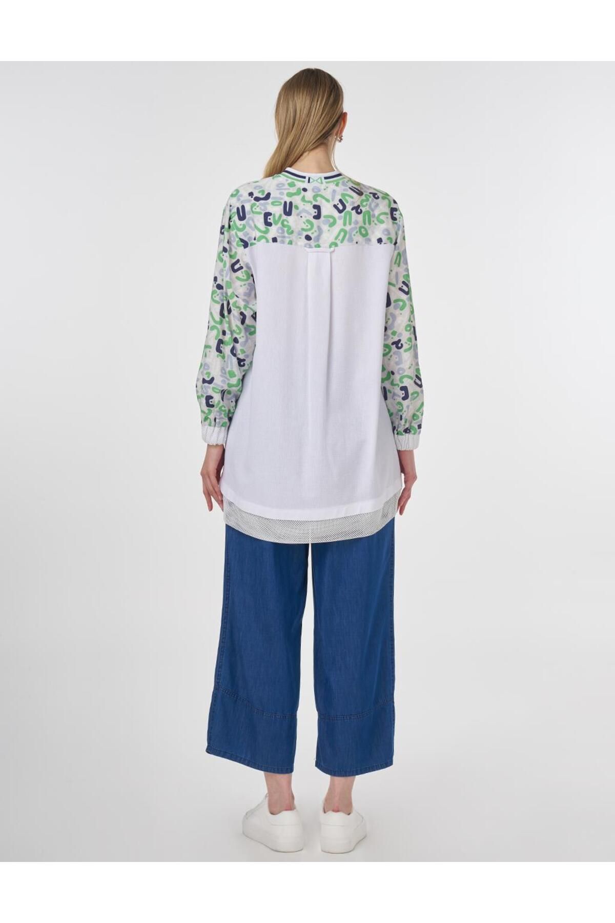 KYR-Printed Linen Cotton Tunic Optical White 8