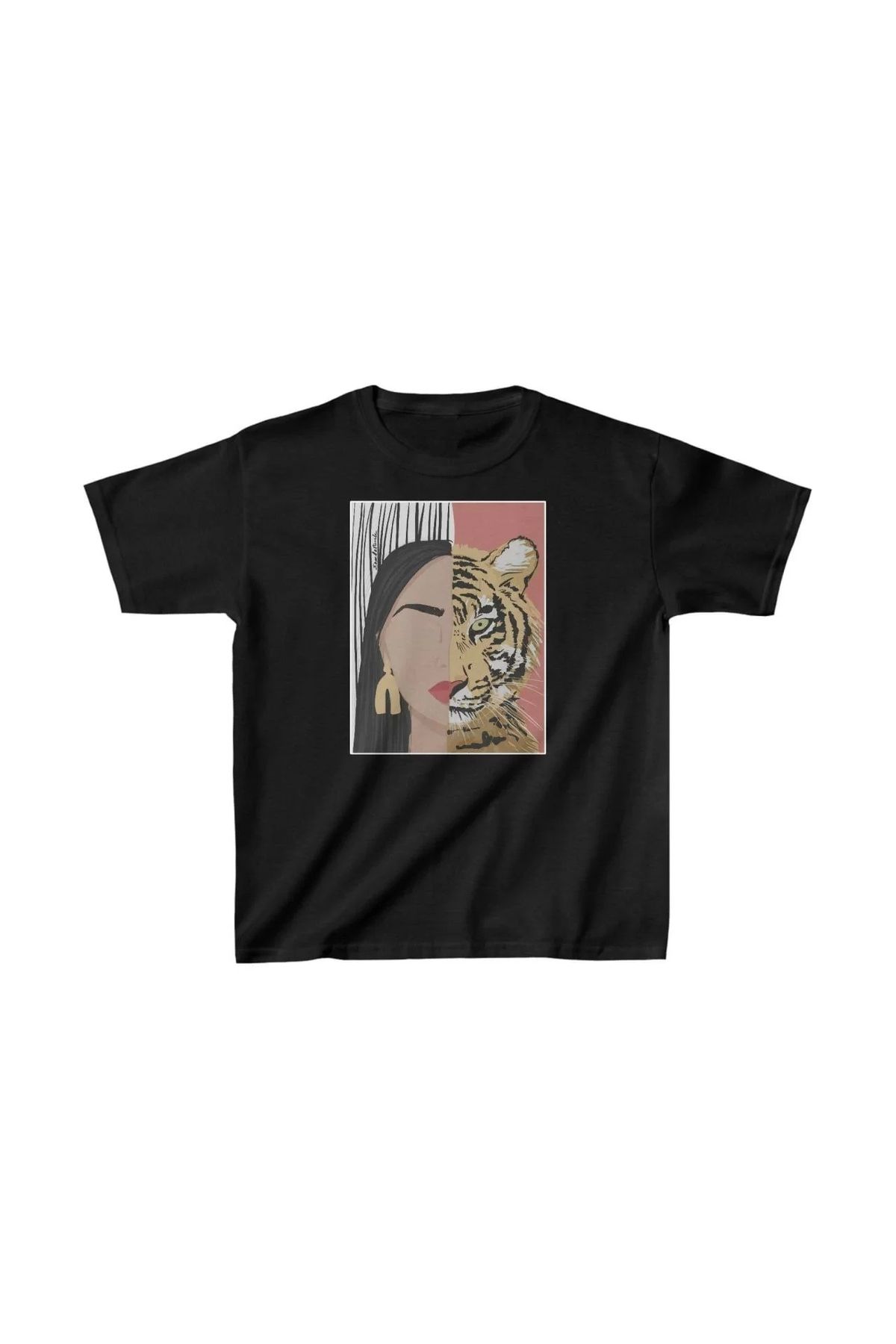 luz&pos Unisex Çocuk Baskılı T-Shirt - Siyah