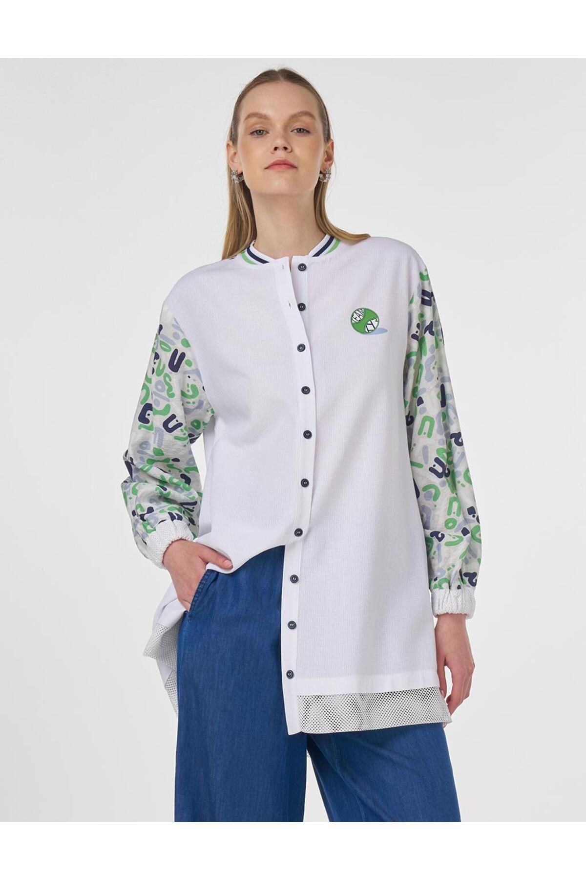 KYR-Printed Linen Cotton Tunic Optical White 5