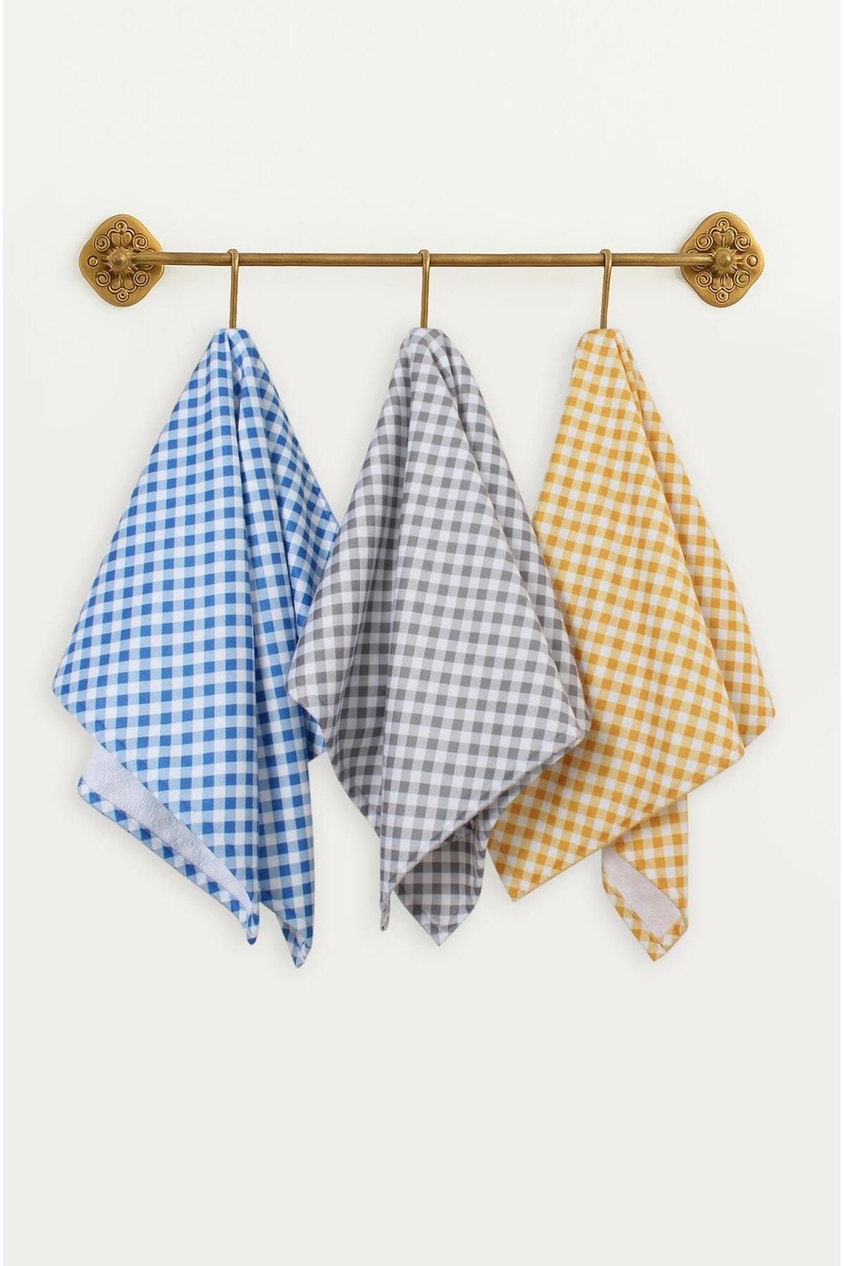 Ellia Soft Maranta 3'lü Mutfak Havlusu | 50x70 Ebat | Kurulama Bezi Bambu İç Yüzey | Mutfak Havlusu | Premium