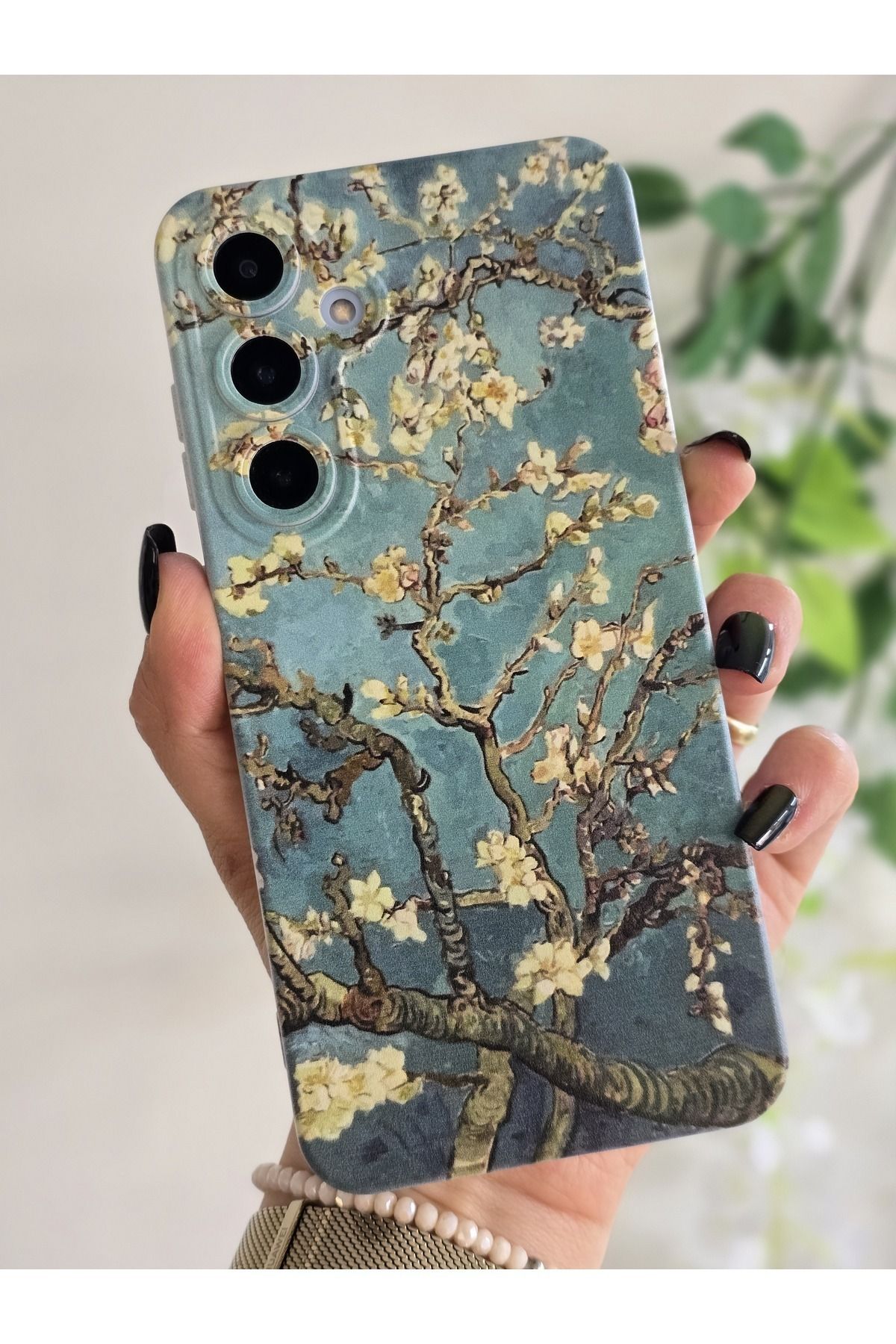 Magic Ring Samsung Galaxy A055S Uyumlu Sarmaşık Desenli Şeffaf Telefon Kılıfı
