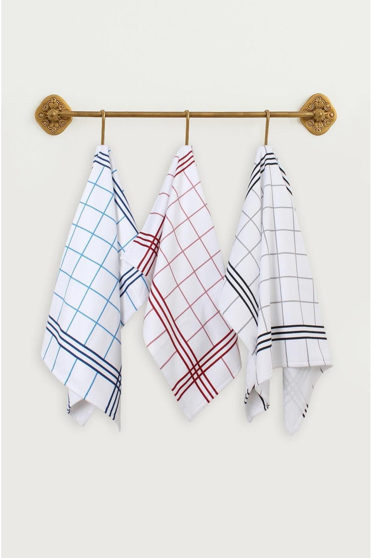 Ellia Soft Maranta 3'lü Mutfak Havlusu | 50x70 Ebat | Kurulama Bezi Bambu İç Yüzey | Mutfak Havlusu | Premium