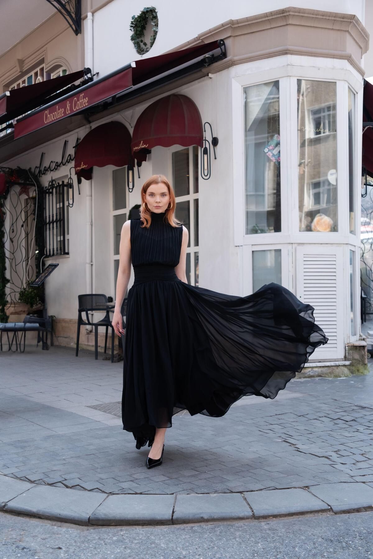 Tpc.Point Collection Kadın Siyah New Stella Uzun Long Şık Elbise