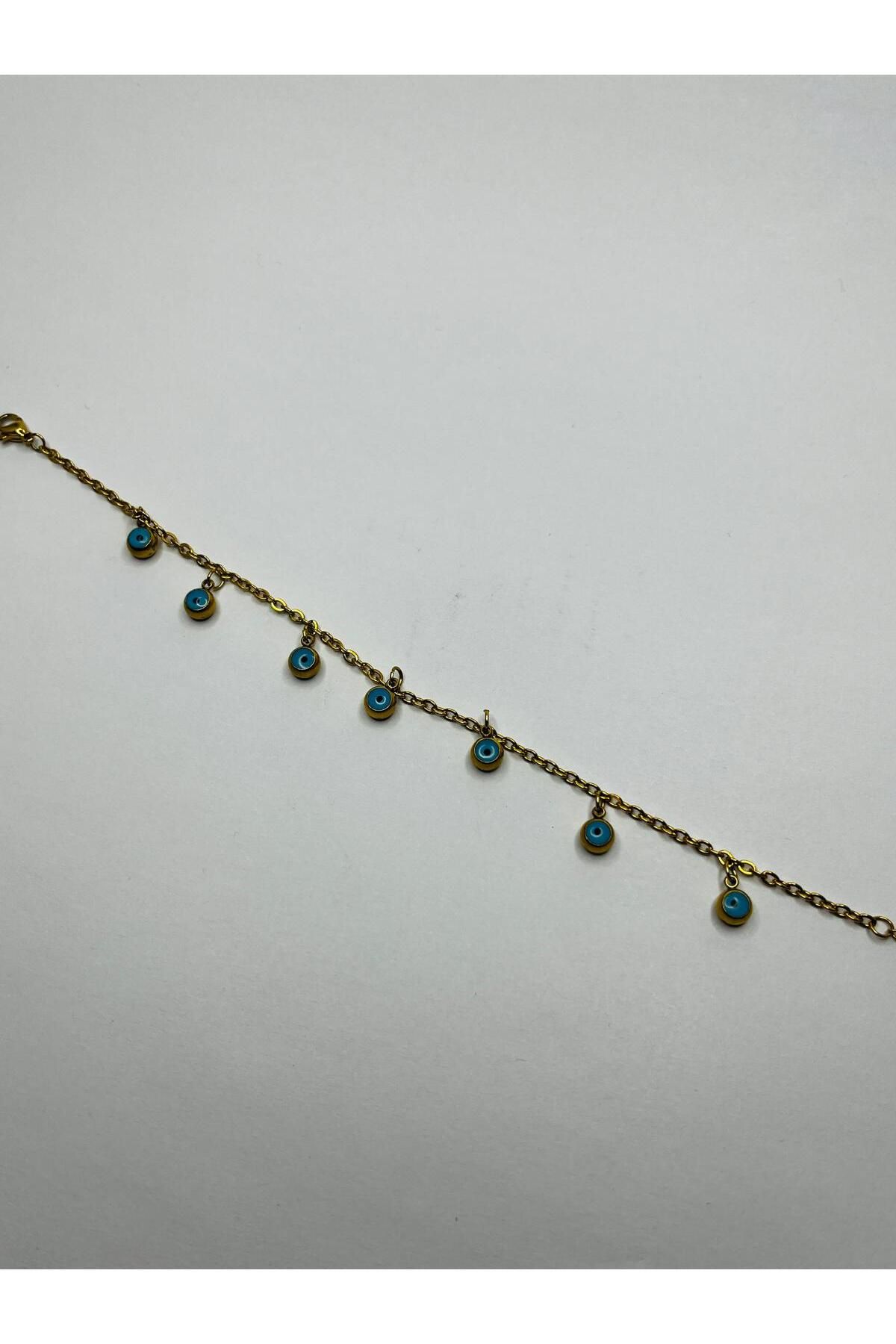 ASİN ACCESSORİES Göz Detaylı Halhal - Çelik Halhal