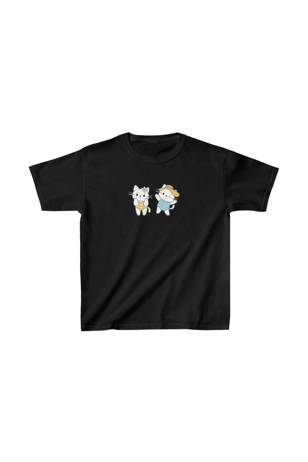 luz&pos Unisex Çocuk Baskılı T-Shirt - Siyah