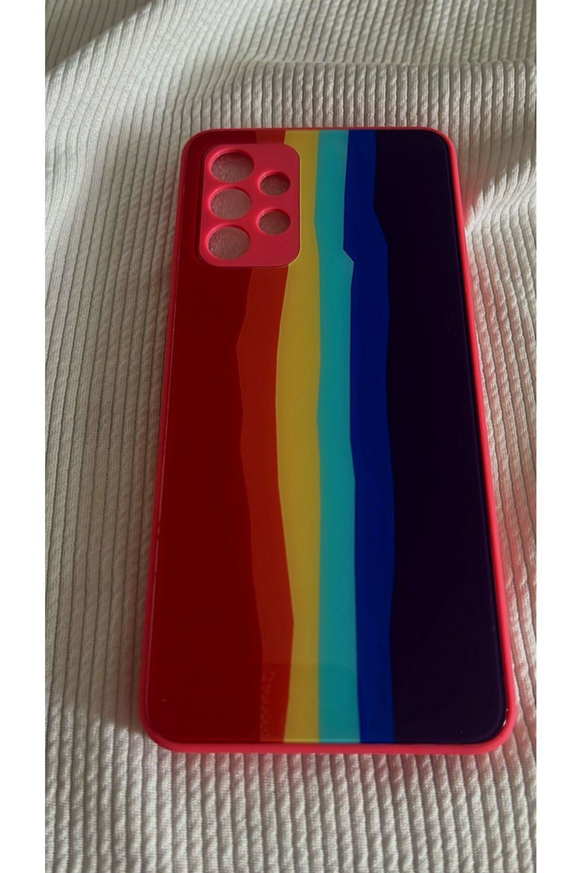 HÜMAA TEKNO SAMSUNG A32 ÇİZGİ DESENLİ CAM KILIF