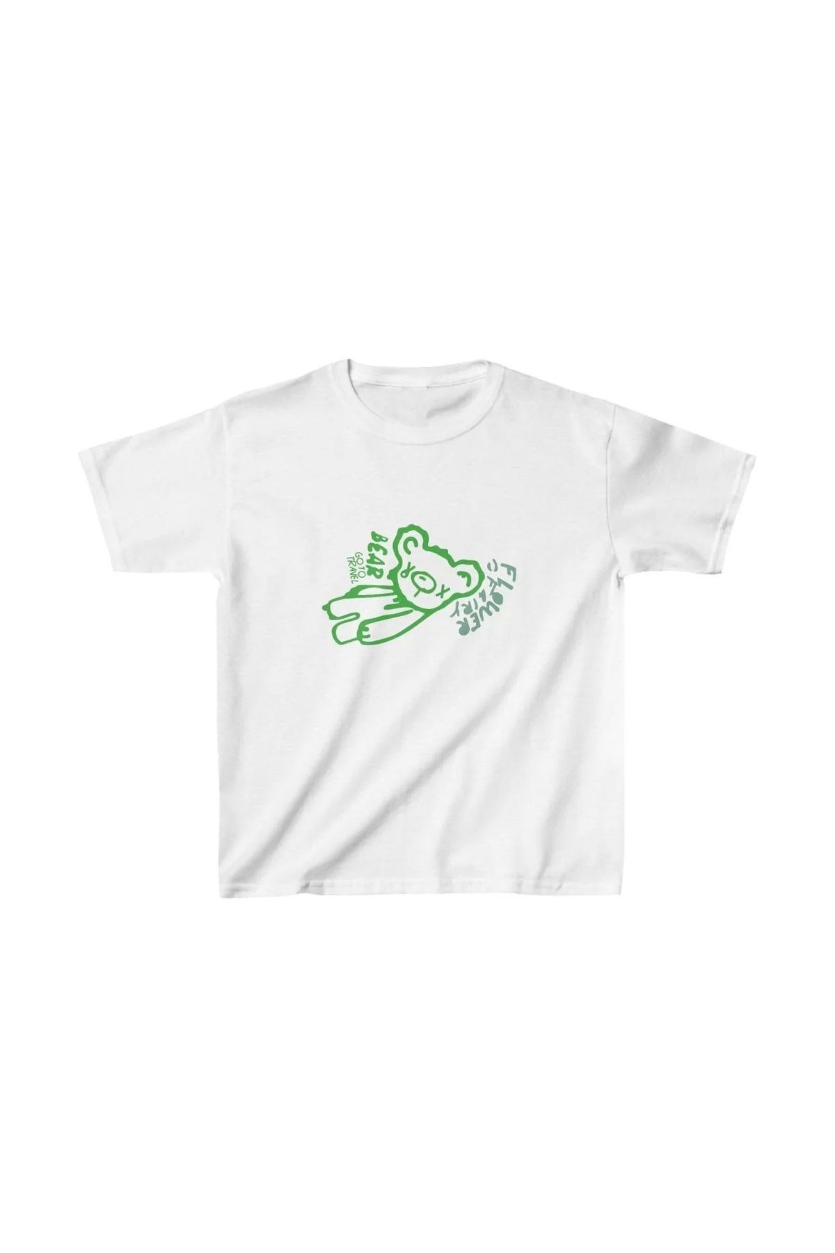luz&pos Unisex Çocuk Baskılı T-Shirt - Beyaz