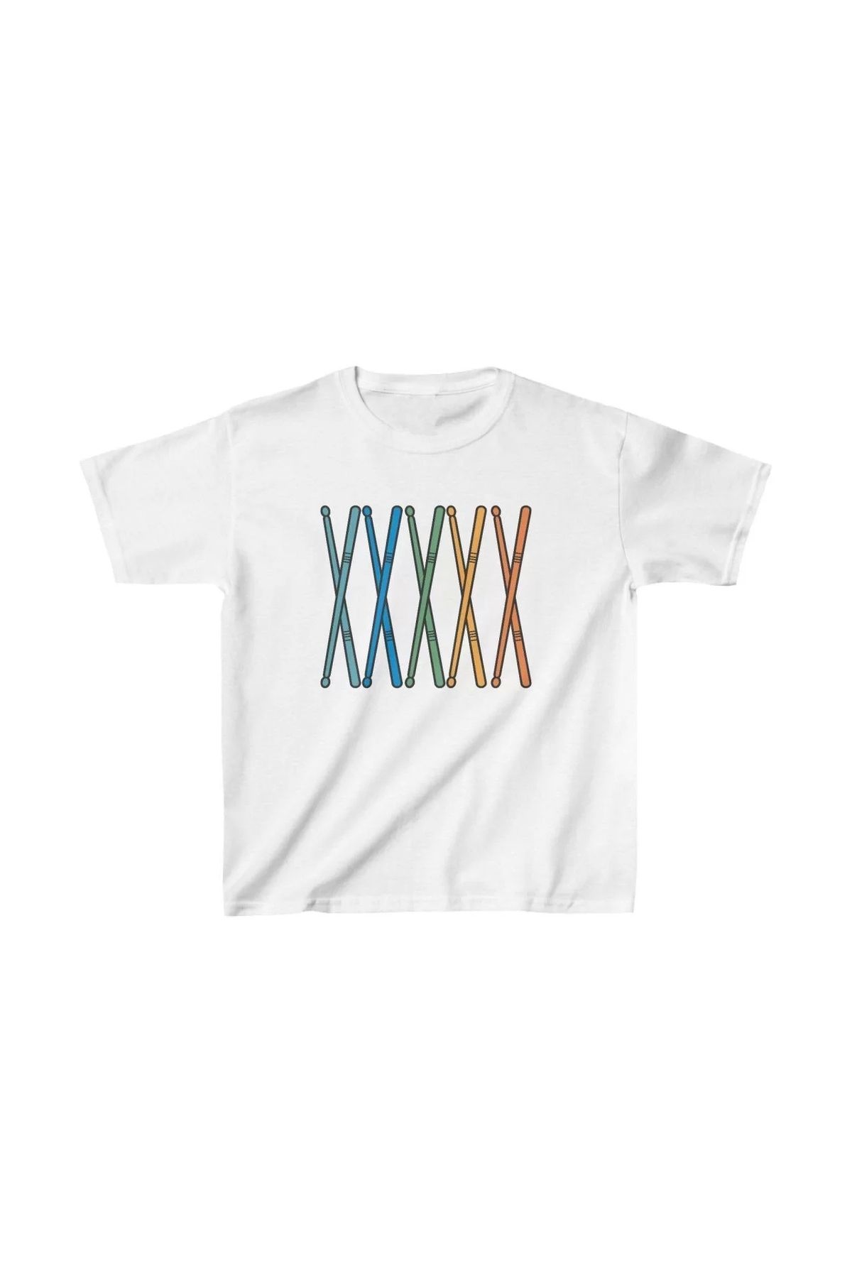 luz&pos Unisex Çocuk Baskılı T-Shirt - Beyaz