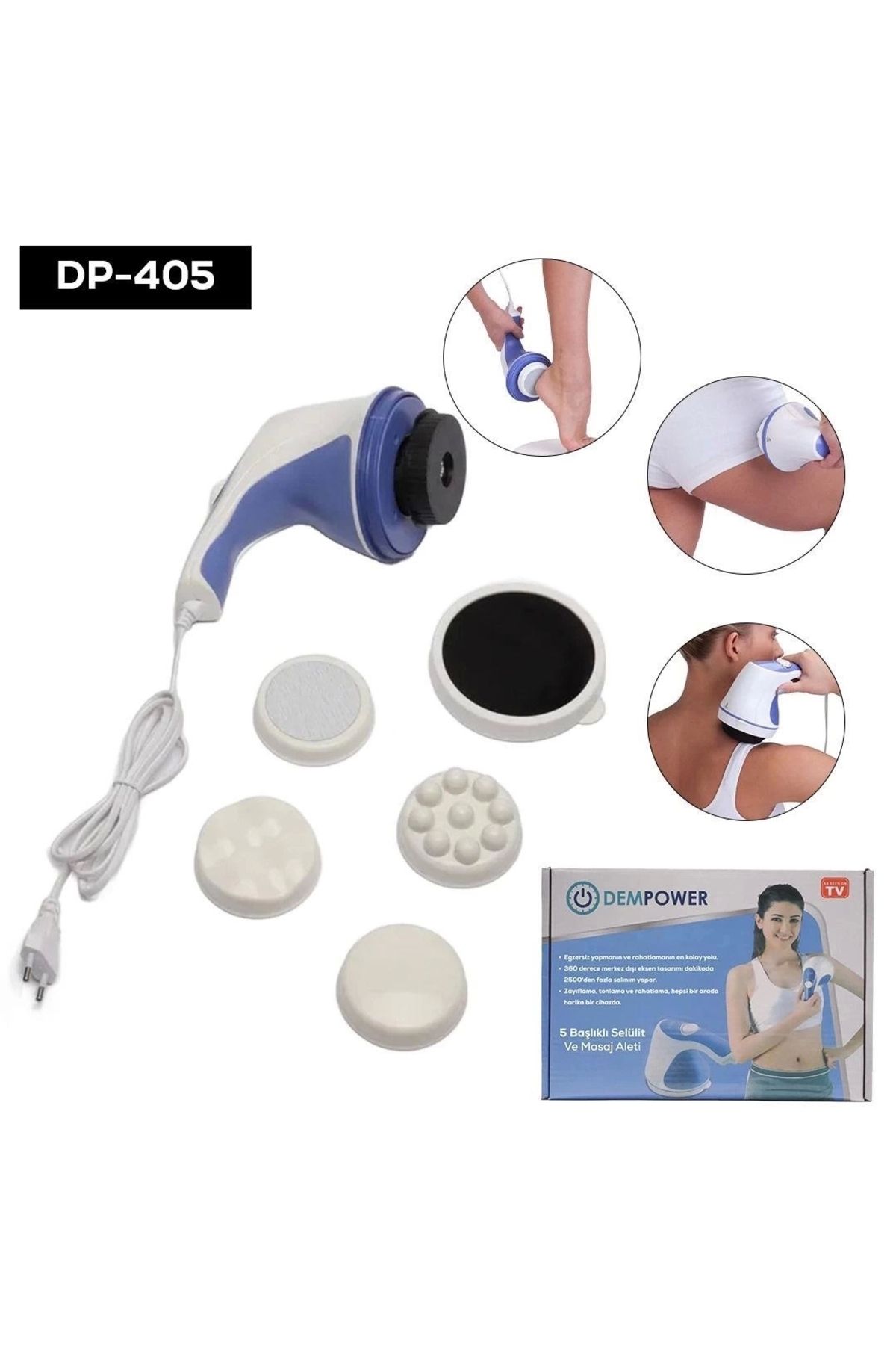PRATİKOBA Dempower 5 Başlıklı Selülit Ve Masaj Aleti