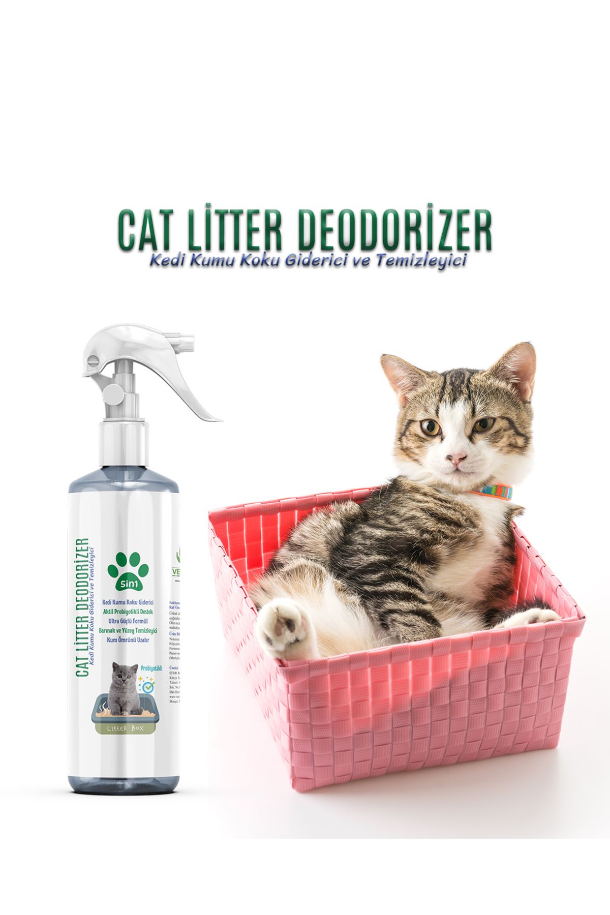 VETORİN Cat Litter Deodorizer – Kedi Kumu Koku Giderici 400ml