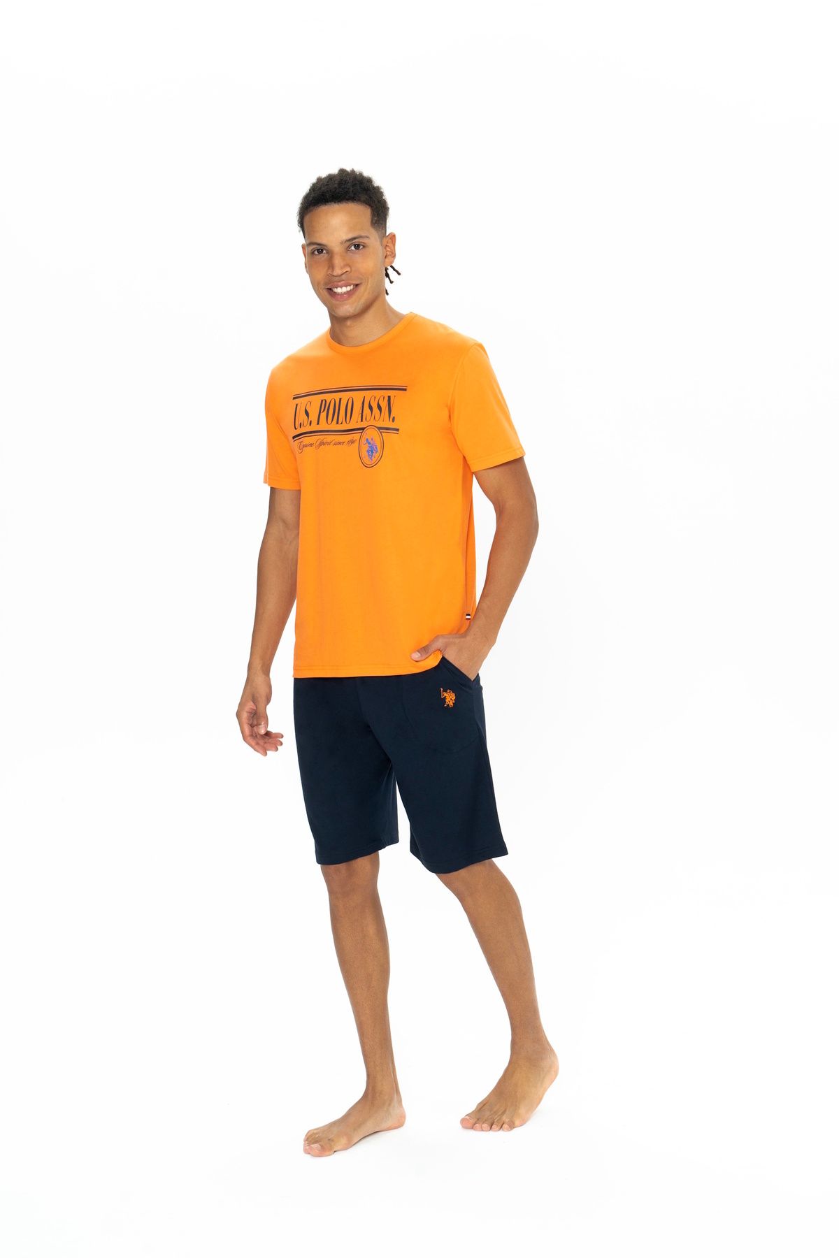 U.S. Polo Assn. U.S. Polo Assn. Erkek Turuncu %100 Pamuk Ev Giyim - TLAYE18O87S4W