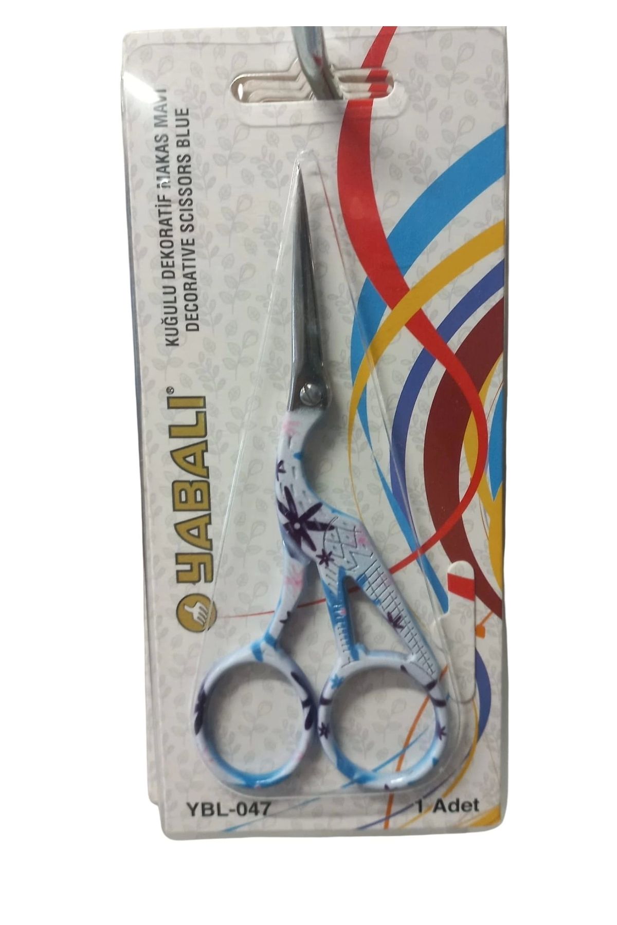 P Parla Nakış Makası Kuğulu Dekoratif Makas Mavi YBL-047 Model 9