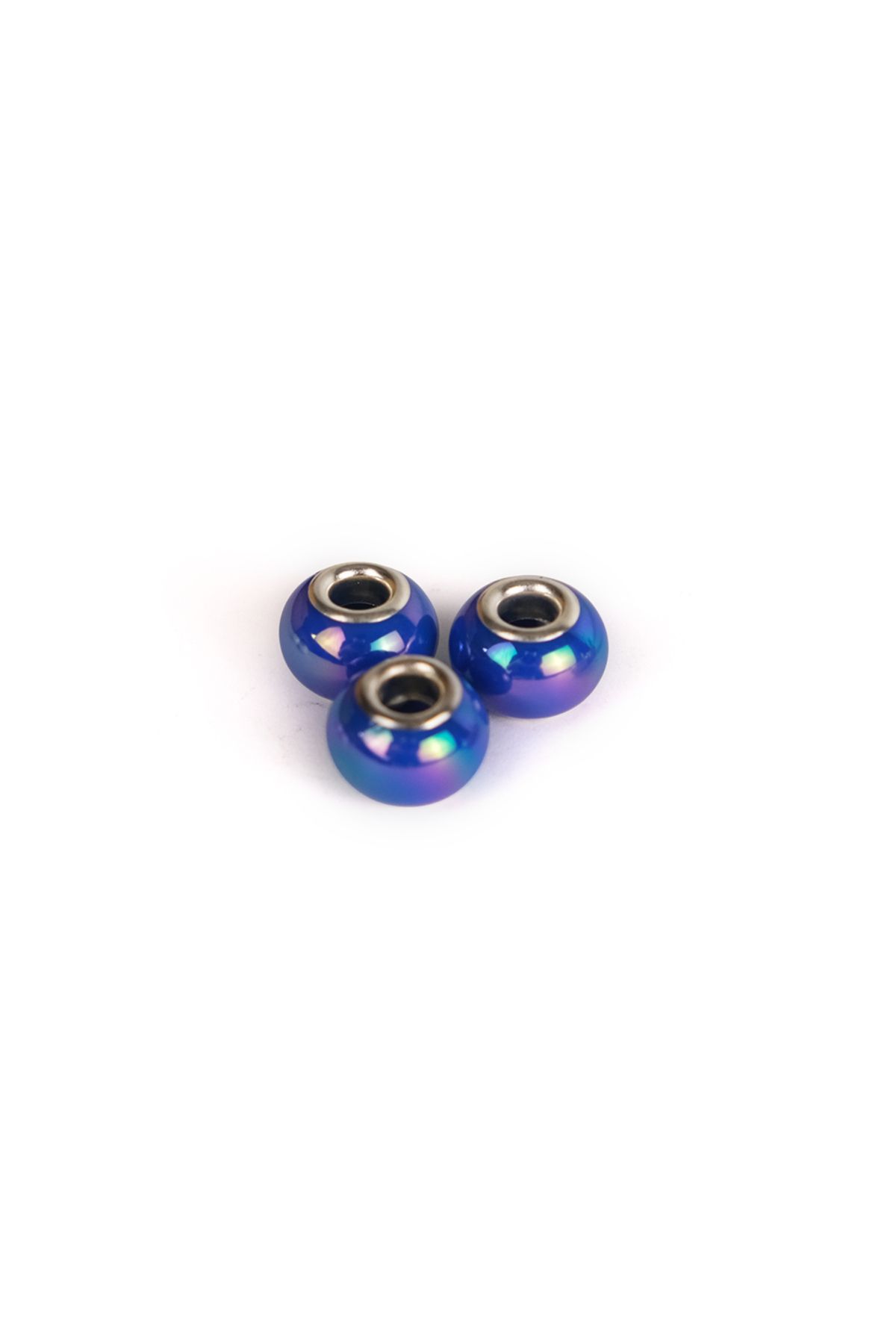 Prestij Boncuk Mavi Janjanlı Boncuklu Charm 12 mm 3 Adet