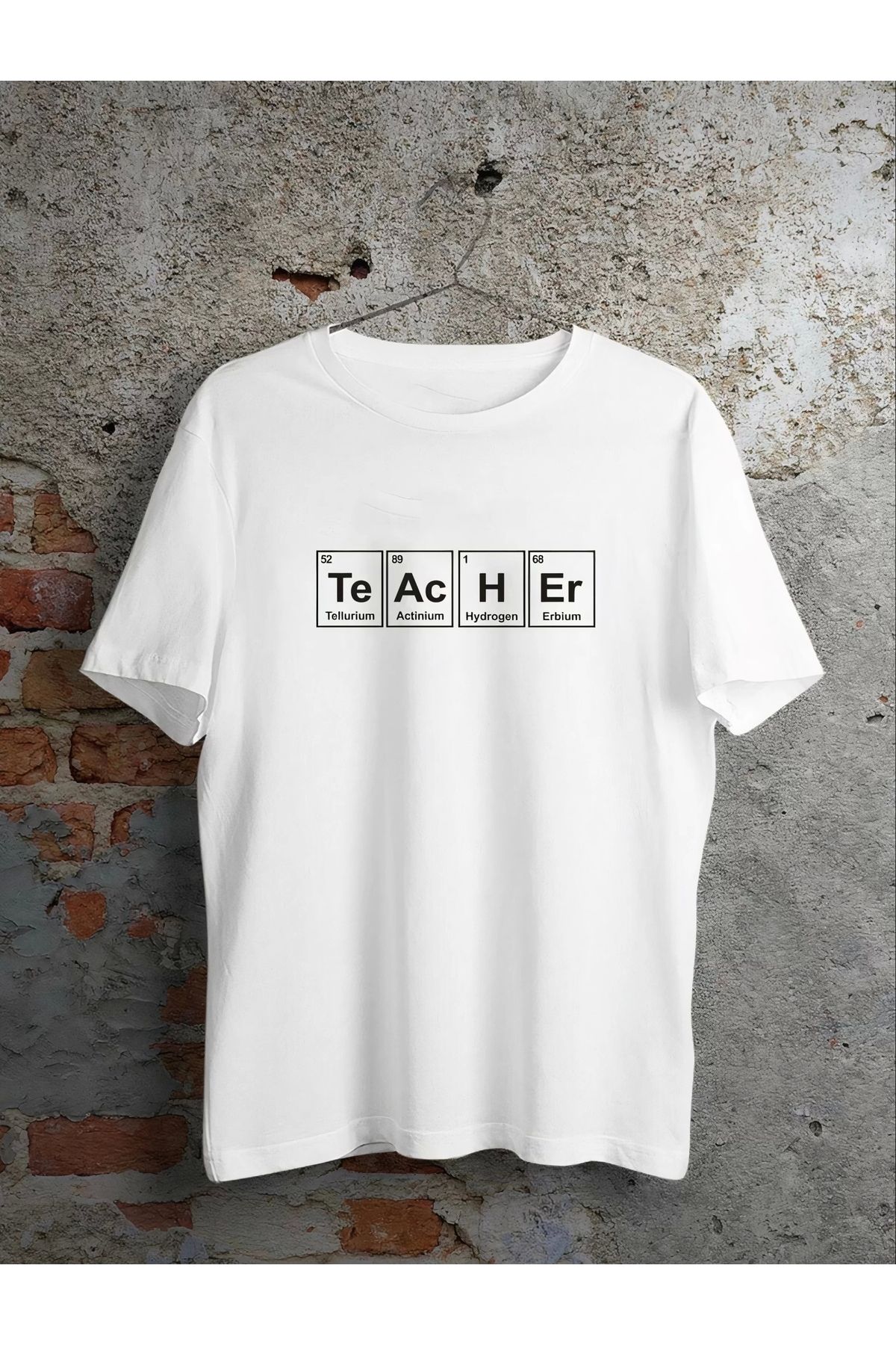 luz&pos 24 Kasım Öğretmenler Günü Baskılı Özel T-shirt - Beyaz