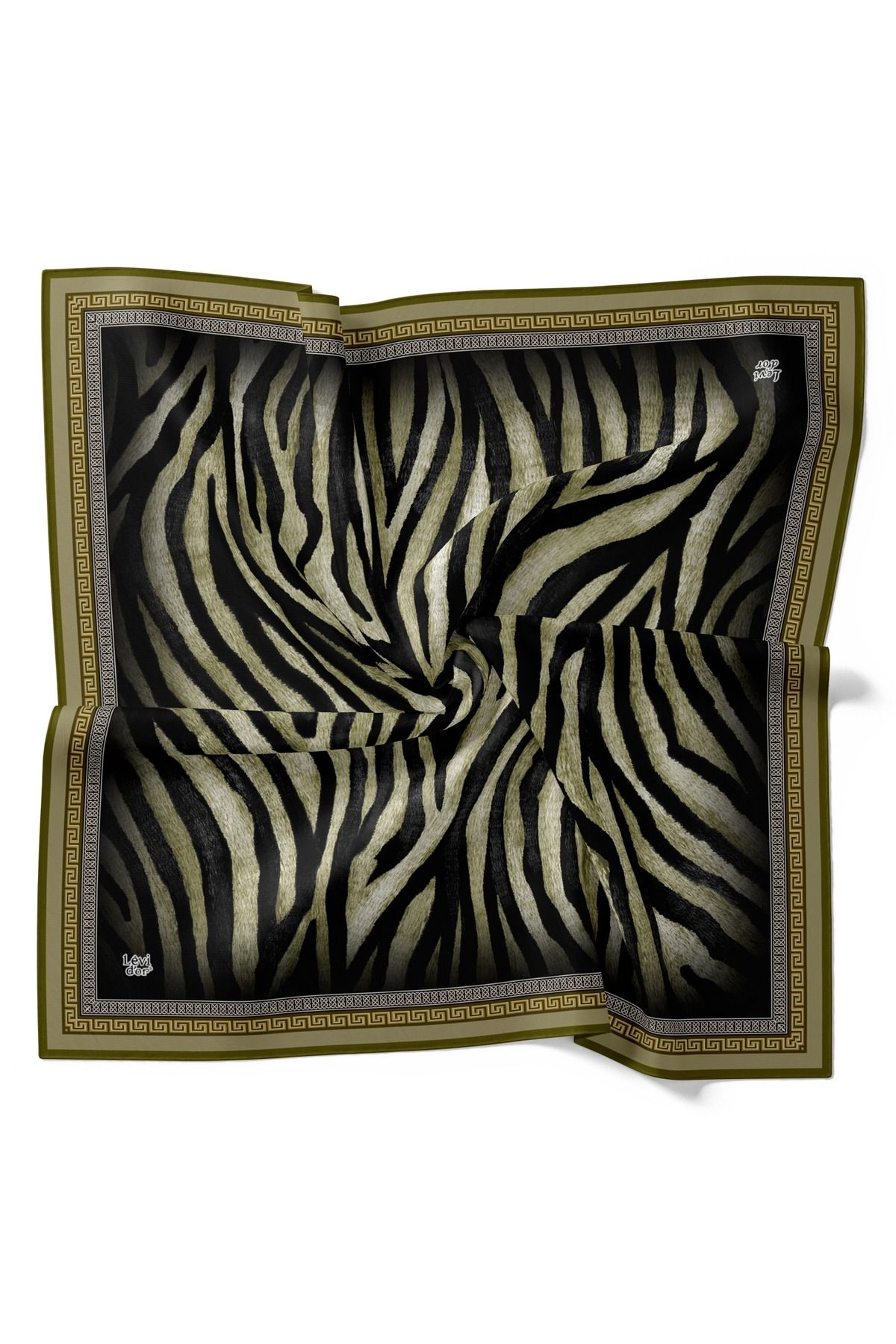 Levidor Zebra Desen Işıltılı Kristal Eşarp