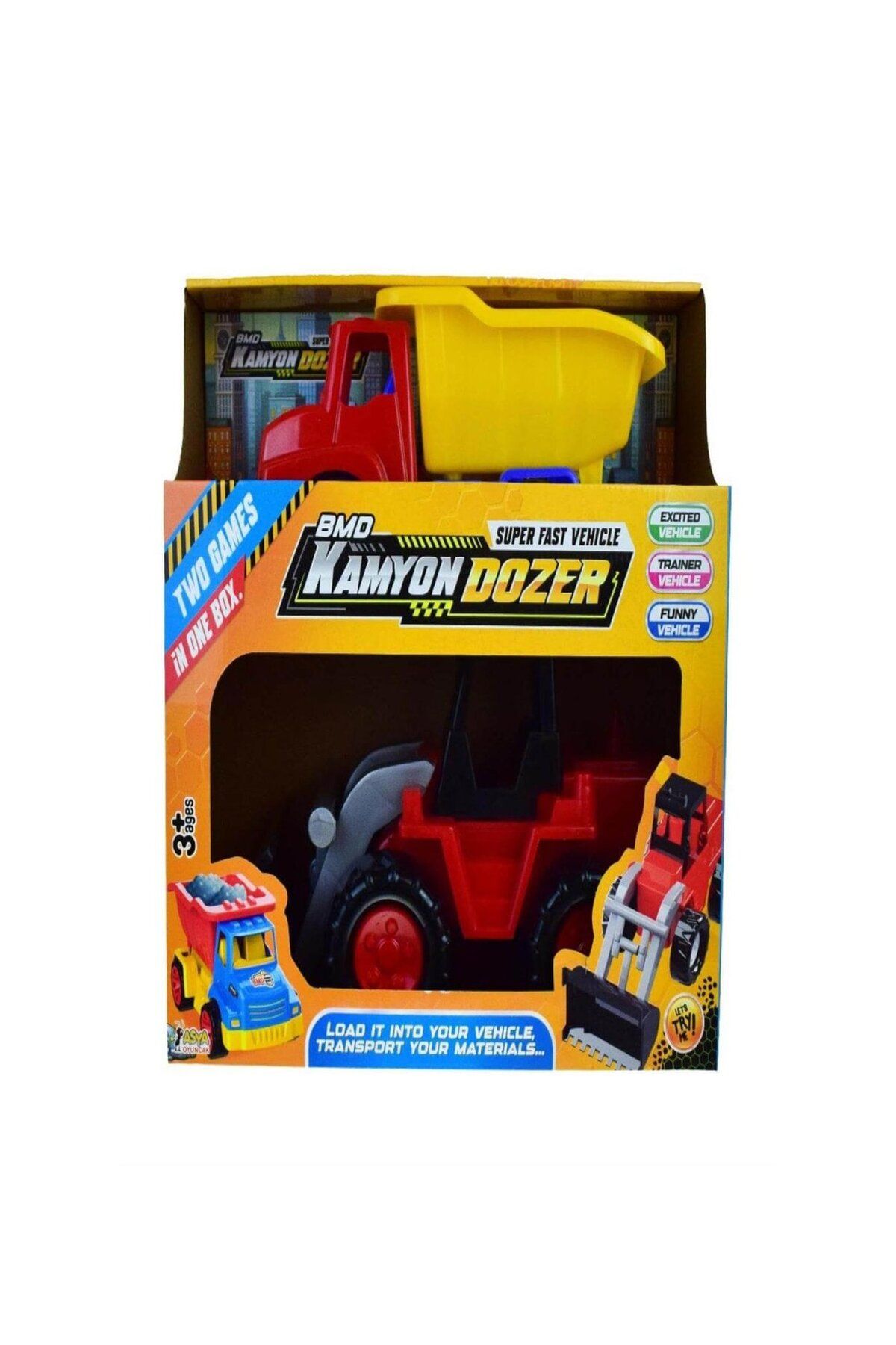 Asya Oyuncak Dozer Kamyon 2 Li Bmd002
